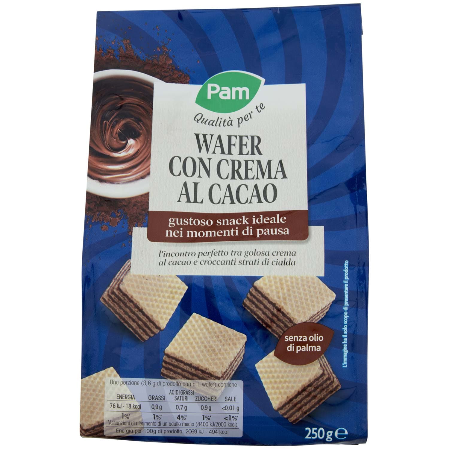 PAM PANORAMA Snack Wafer con crema al cacao 250 g – immagine 3