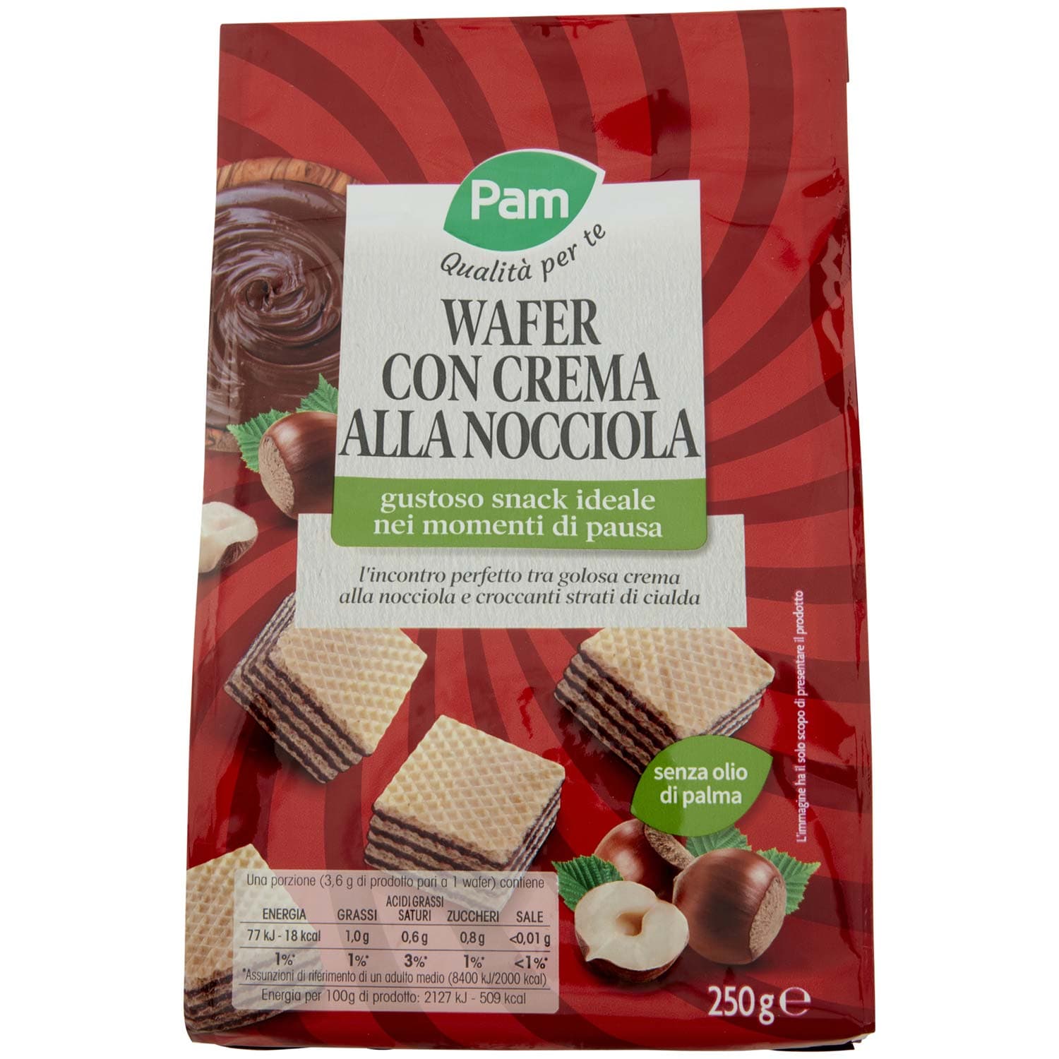 PAM PANORAMA Snack Wafer con crema alla nocciola 250 g – immagine 3