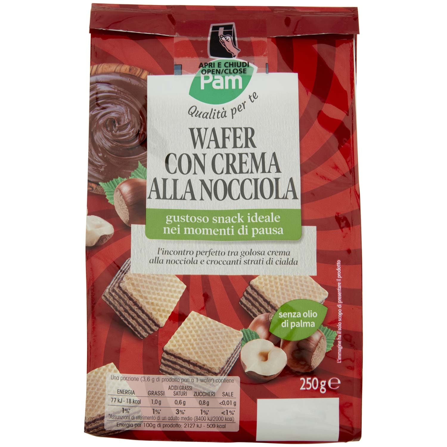 PAM PANORAMA Snack Wafer con crema alla nocciola 250 g – immagine 5