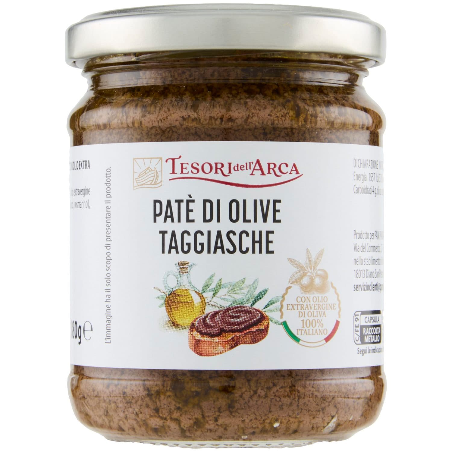 TESORI DELL'ARCA Patè di Olive Taggiasche 180 g – immagine 3