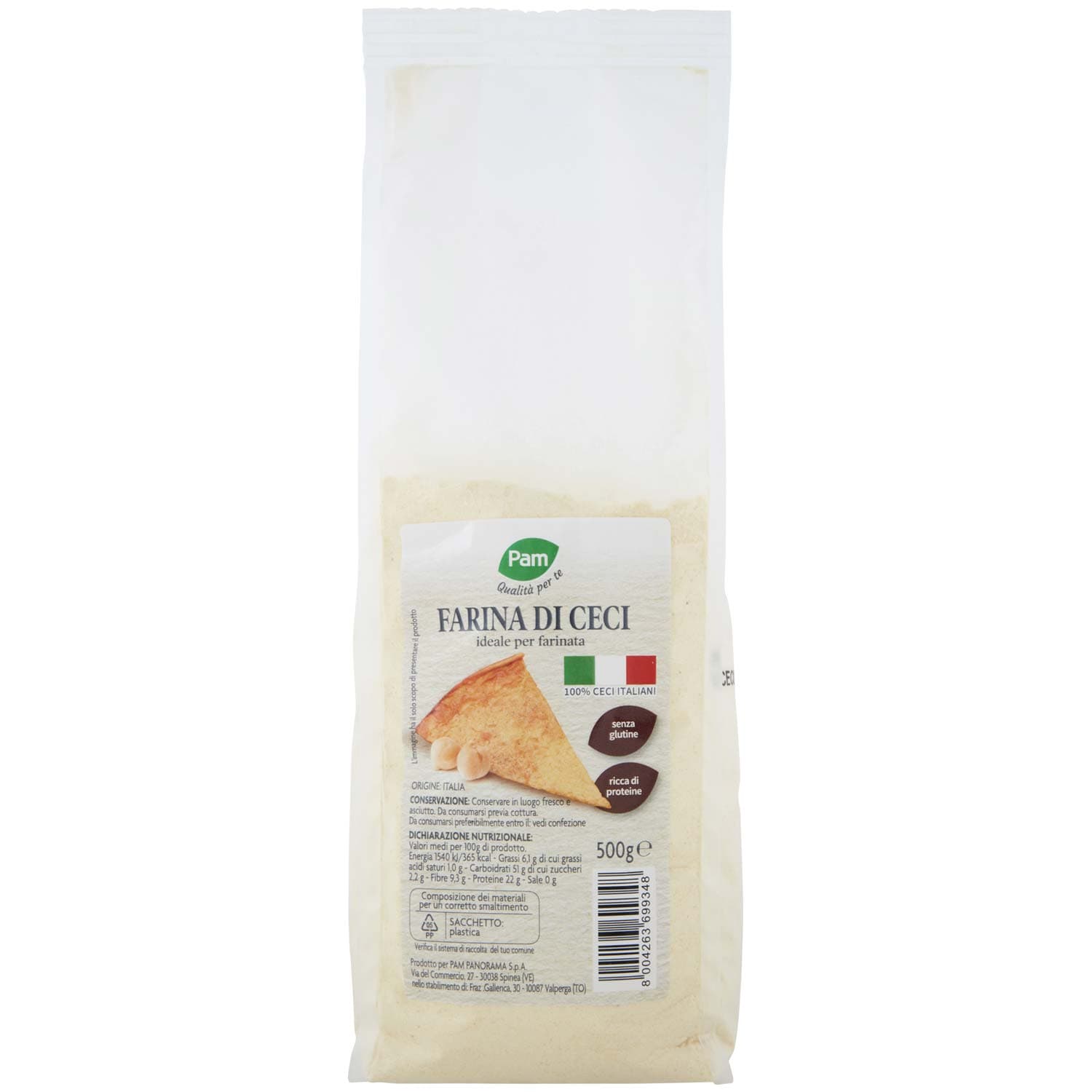 PAM Qualità per te Farina di Ceci 500 g – immagine 3