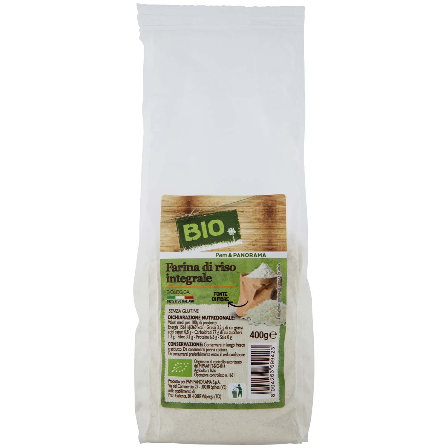BIO Farina di riso integrale Biologica 400 g – immagine 3