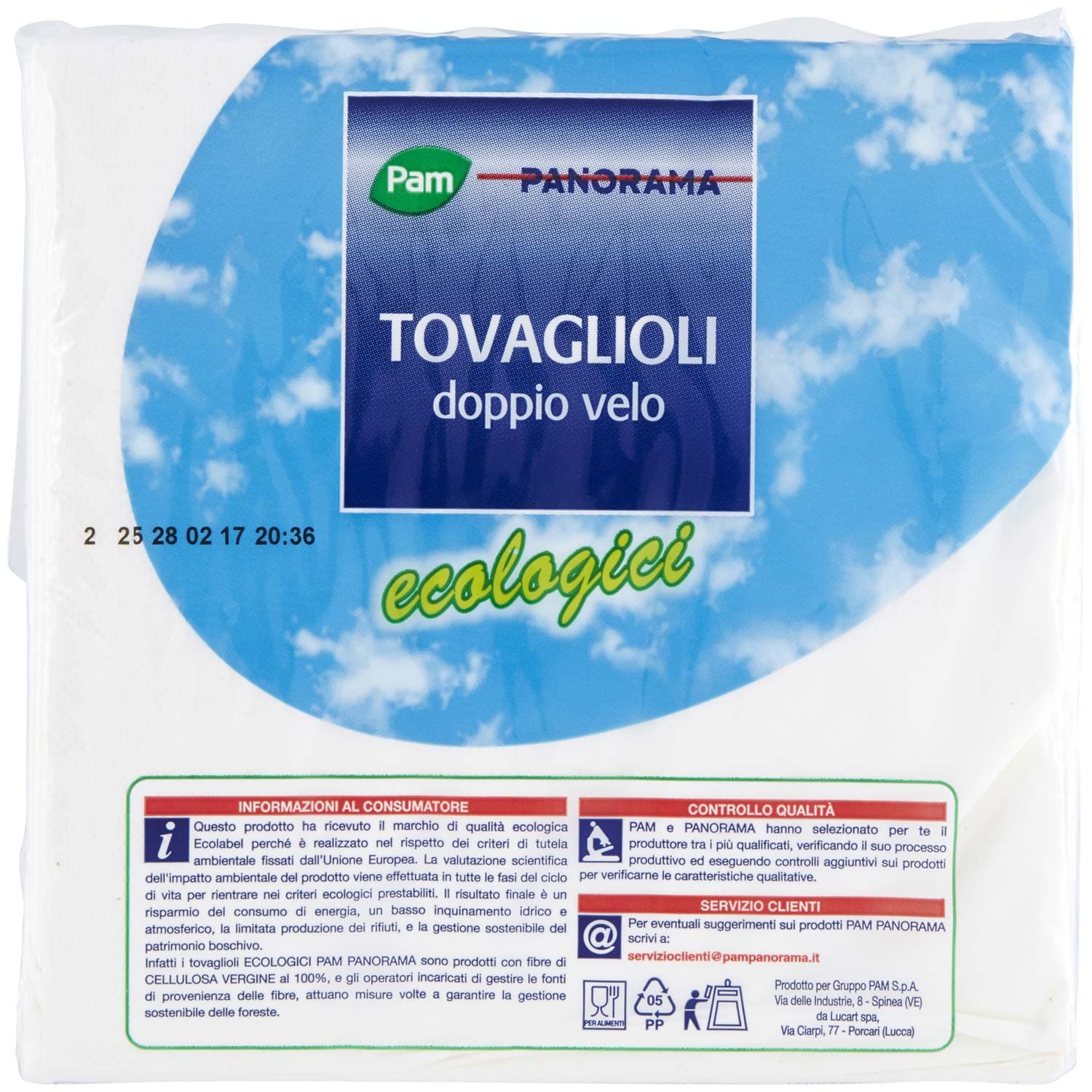PAM PANORAMA Tovaglioli doppio velo ecologici 100 pz – immagine 5