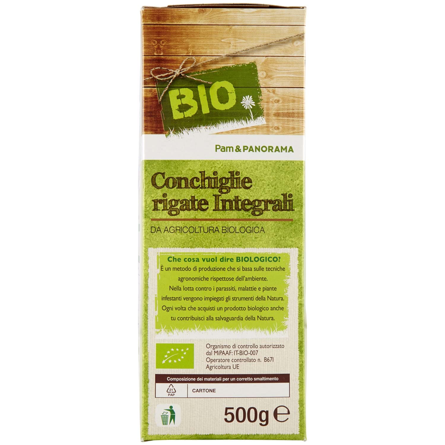 BIO Conchiglie rigate Integrali 500 g – immagine 4