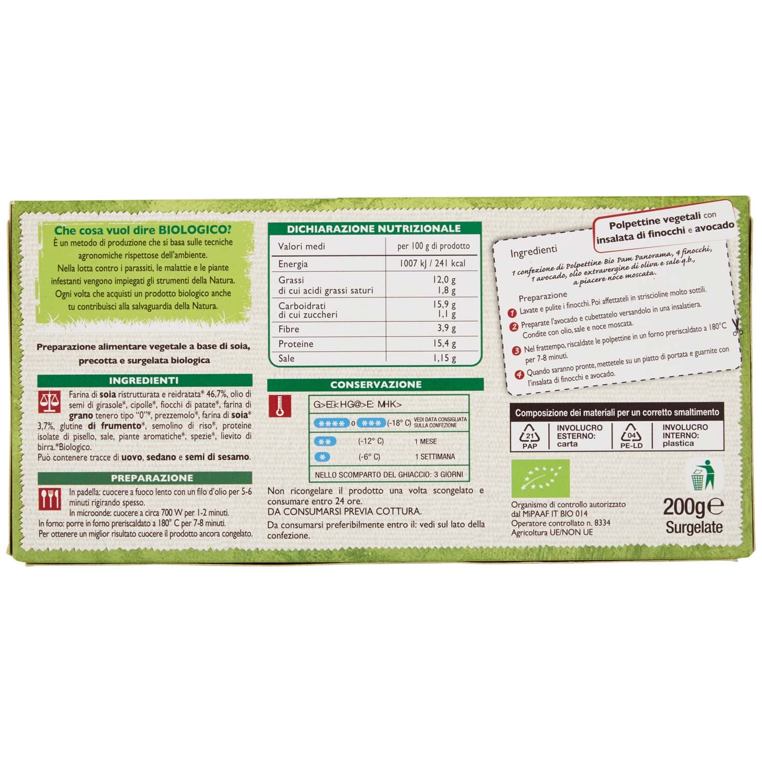 BIO Polpettine vegetali Surgelate 200 g – immagine 5