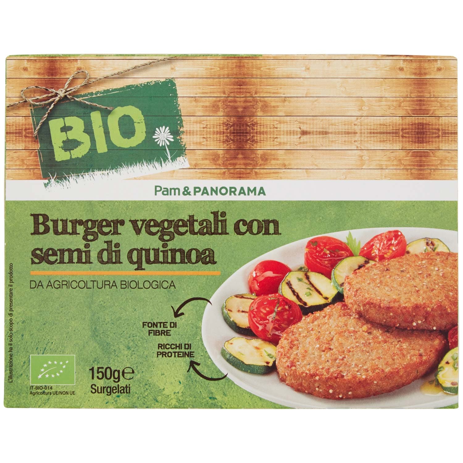 BIO Burger vegetali con semi di quinoa Surgelati 150 g – immagine 3