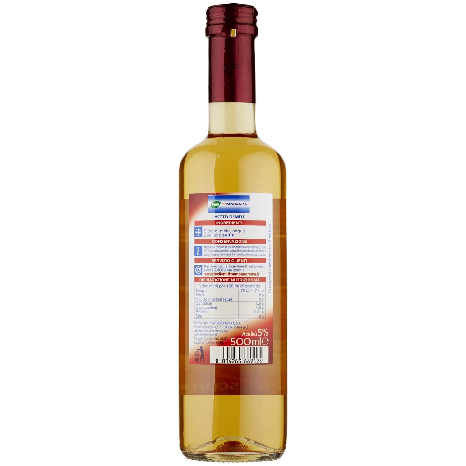PAM PANORAMA Aceto di Mele 500 ml – immagine 5