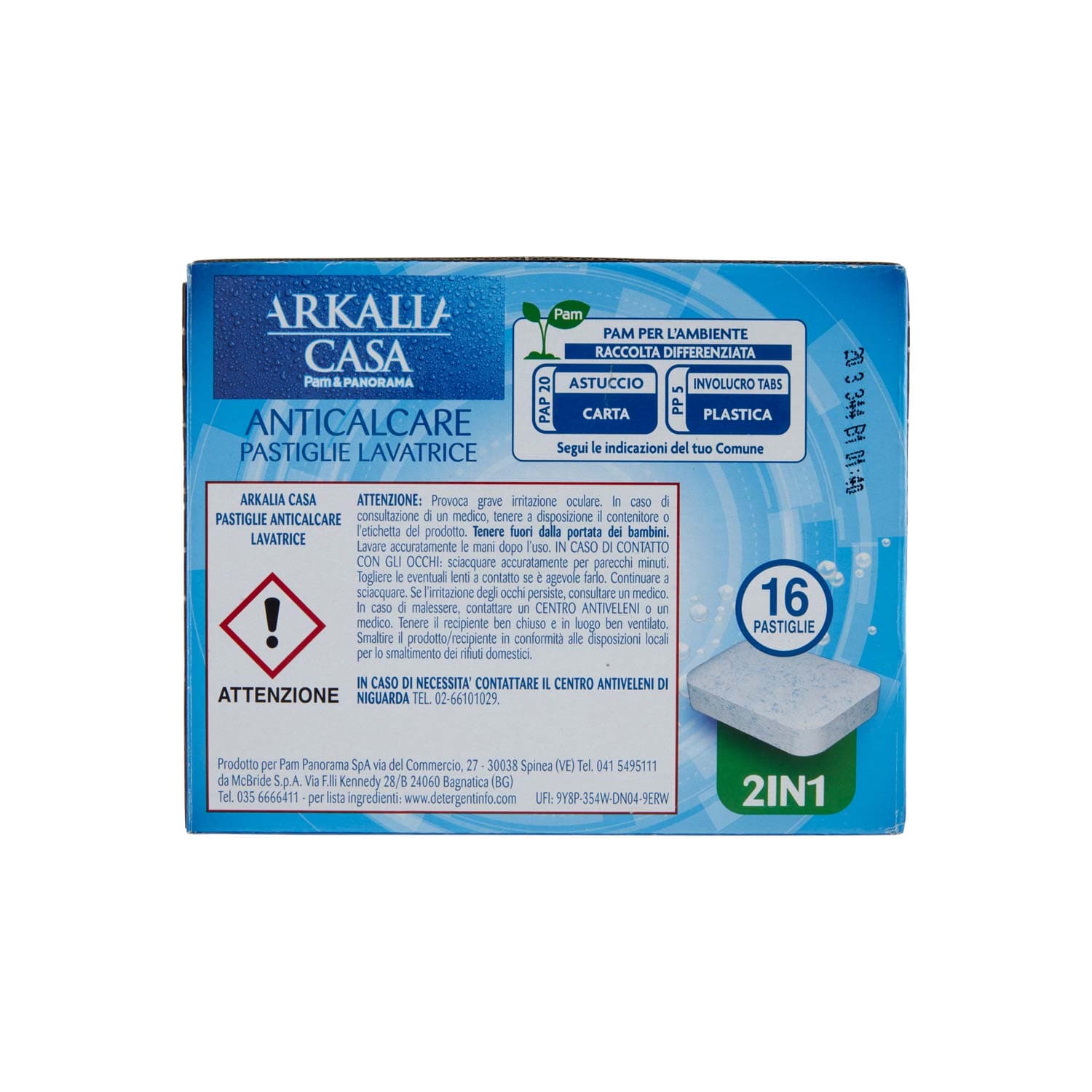 PAM PANORAMA Anticalcare Lavatrice pastiglie 16 x 12 g – immagine 5