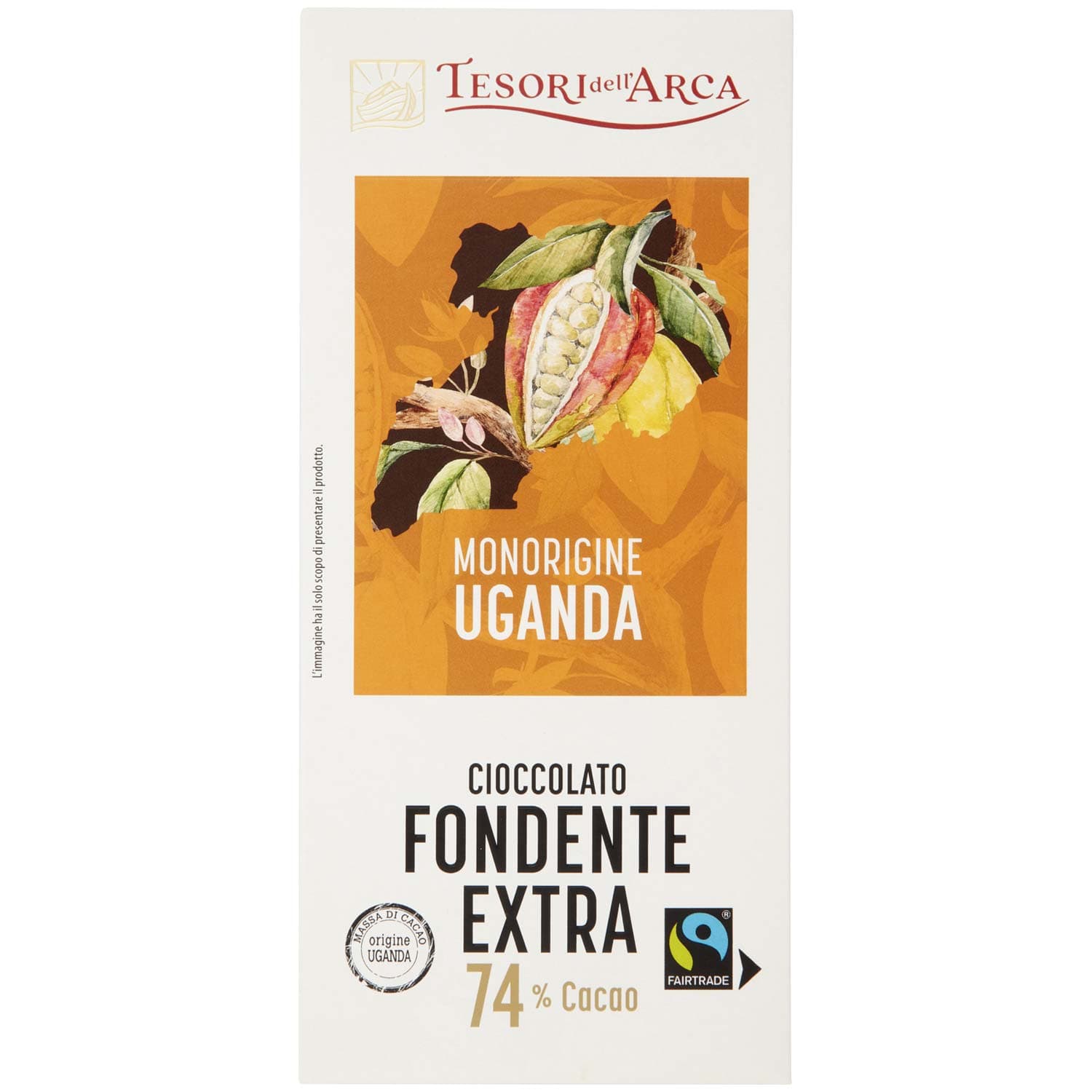TESORI DELL'ARCA Cioccolato Fondente Extra 74% Cacao 100 g – immagine 3