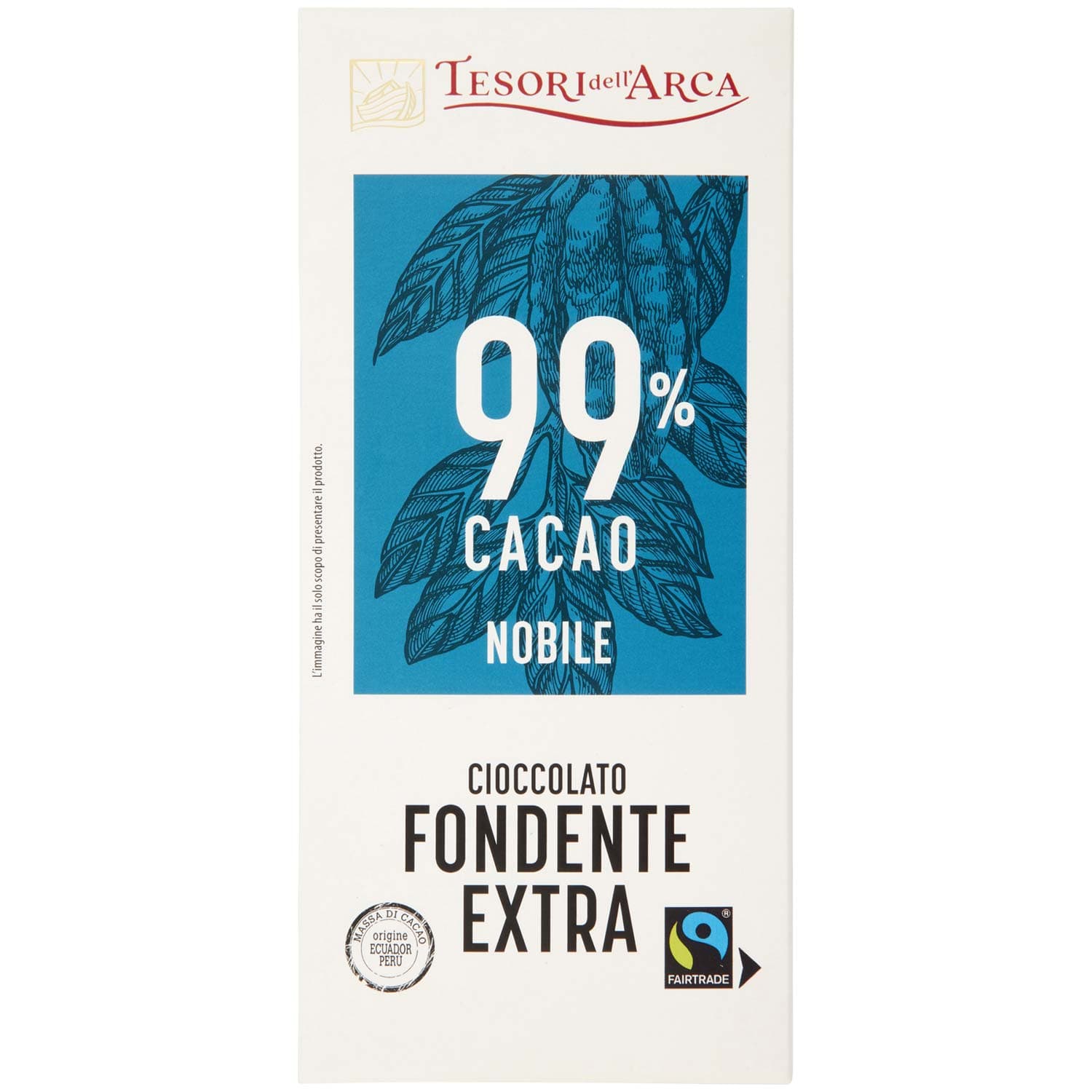 TESORI DELL'ARCA Cioccolato Fondente Extra 99% Cacao Nobile 100 g – immagine 3