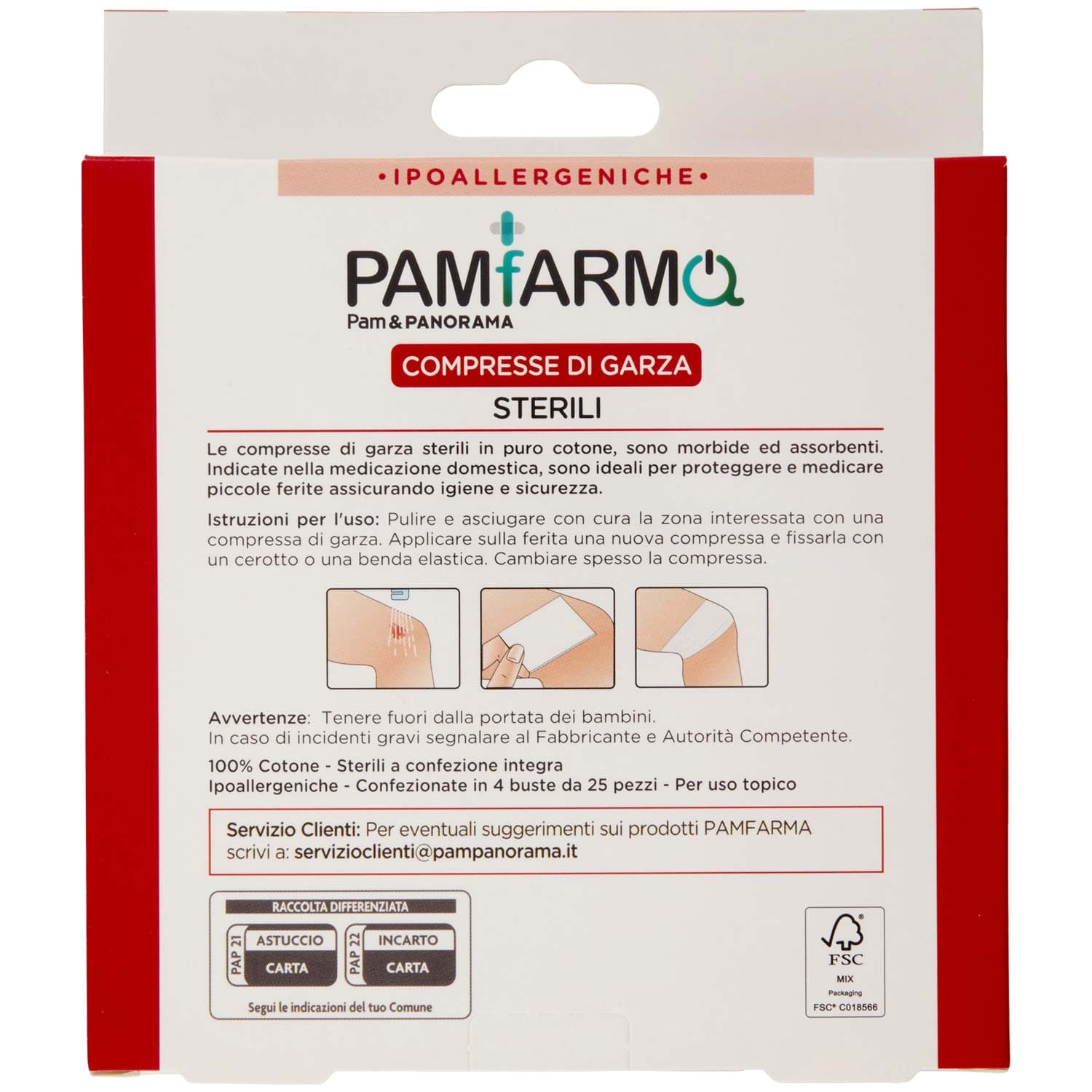 PAM PANORAMA Compresse di Garza 1 Formato 100 pz – immagine 5