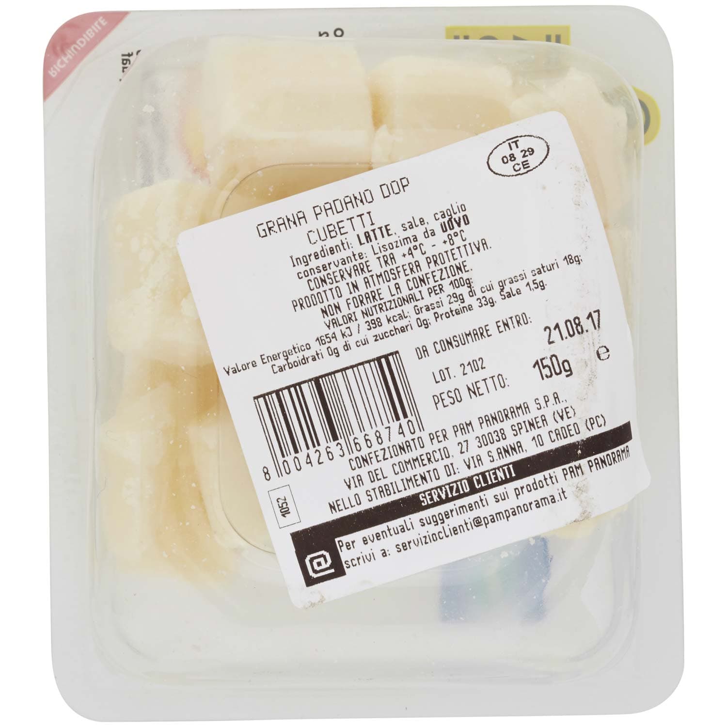 PAM PANORAMA Grana Padano DOP Cubetti 150 g – immagine 5