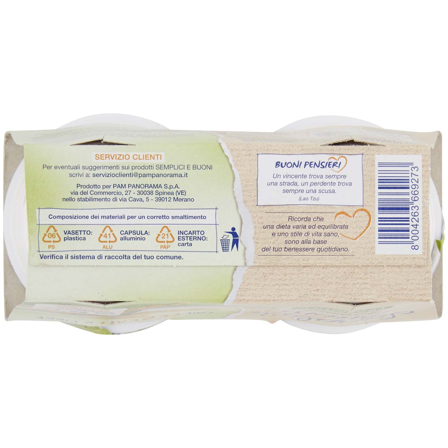 SEMPLICI E BUONI Probiotico con Cereali e Fibre 250g (2x125g) – immagine 8