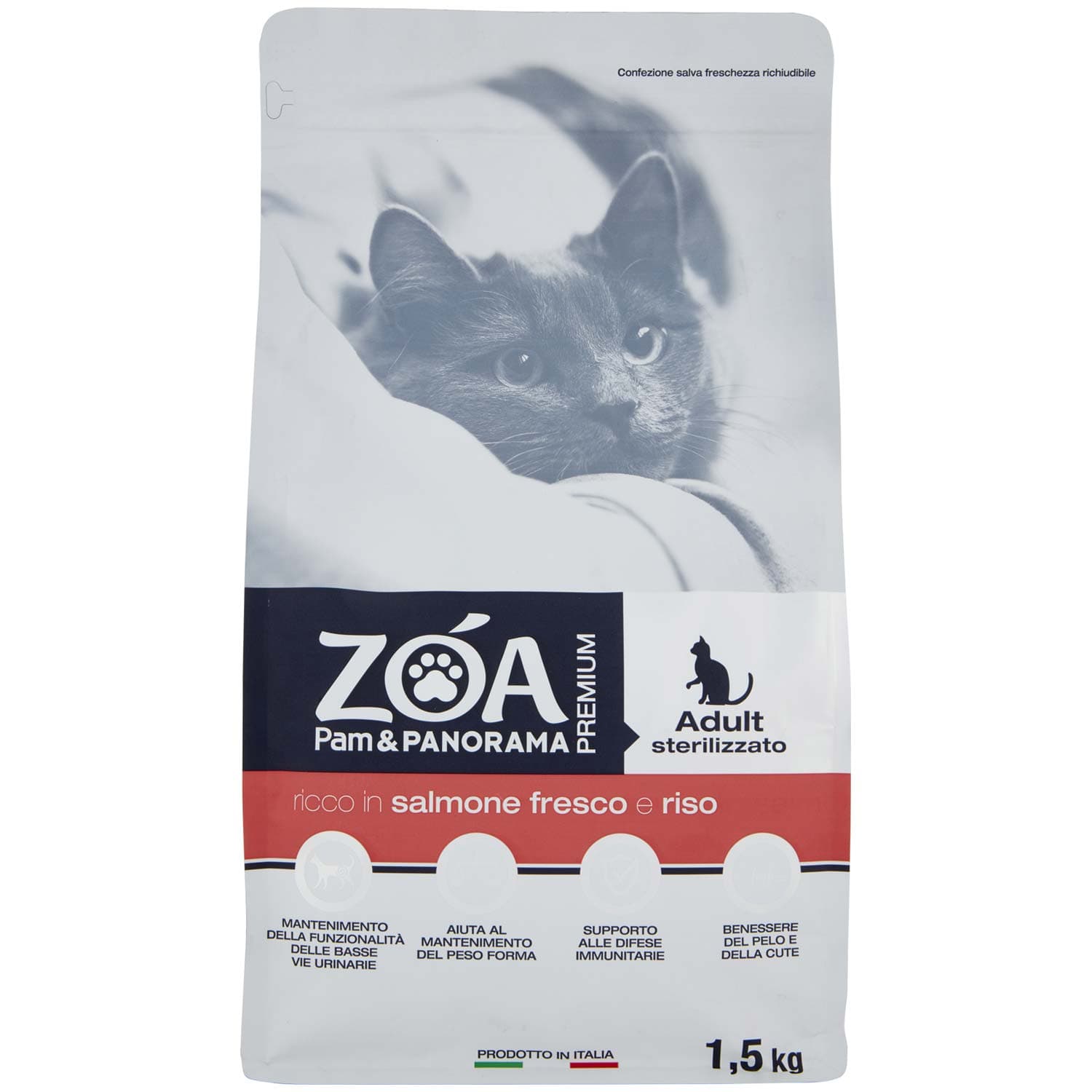 ZOA PREMIUM Adult sterilizzato ricco in salmone fresco e riso 1,5 kg – immagine 3
