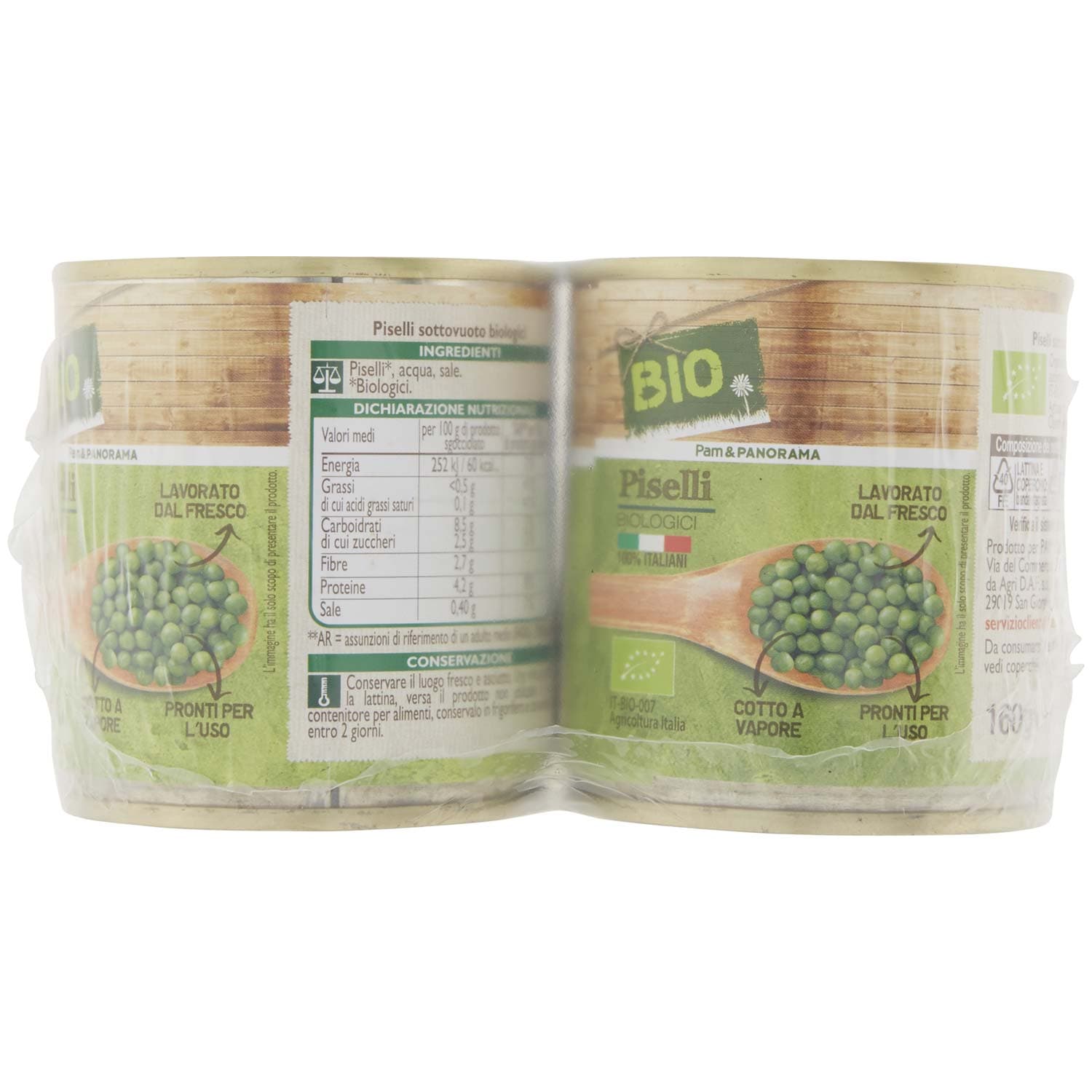 BIO Piselli Biologici 2 x 160 g – immagine 5
