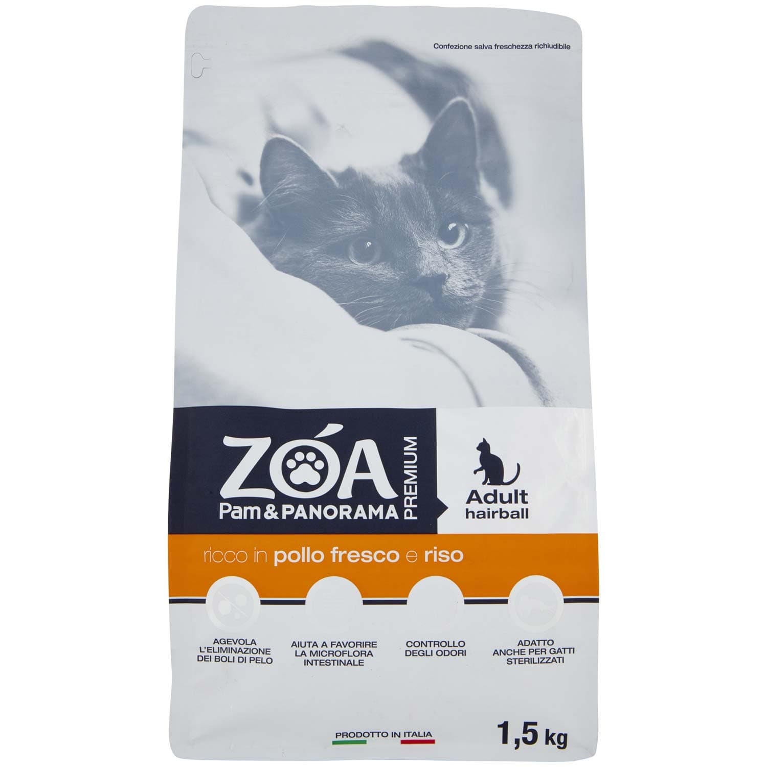 ZOA PREMIUM Adult hairball ricco in pollo fresco e riso 1,5 kg – immagine 3