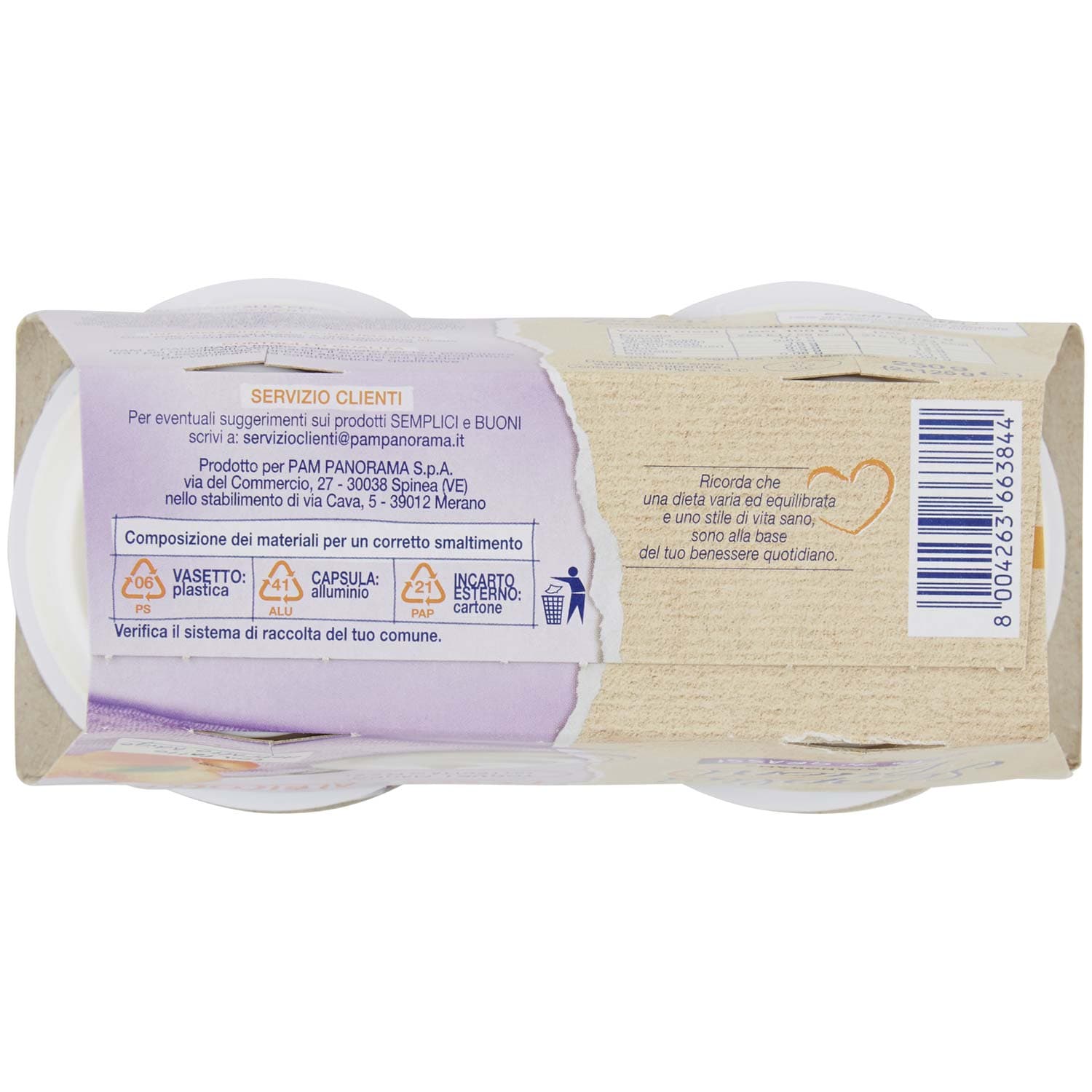 SEMPLICI E BUONI 0,1% di Grassi Pesca e Albicocca Yogurt Magro con Frutta in Pezzi 250g (2x125g) – immagine 8