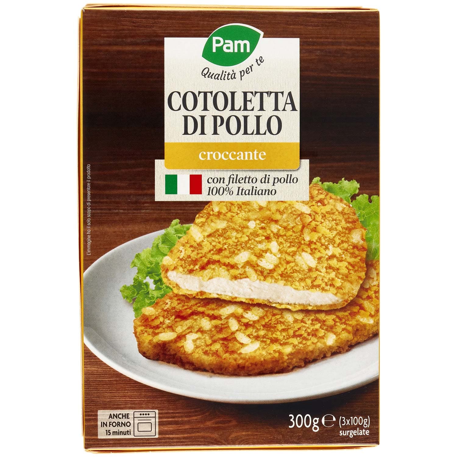 PAM Qualità per te Cotoletta di Pollo croccante surgelate 3 x 100 g – immagine 5