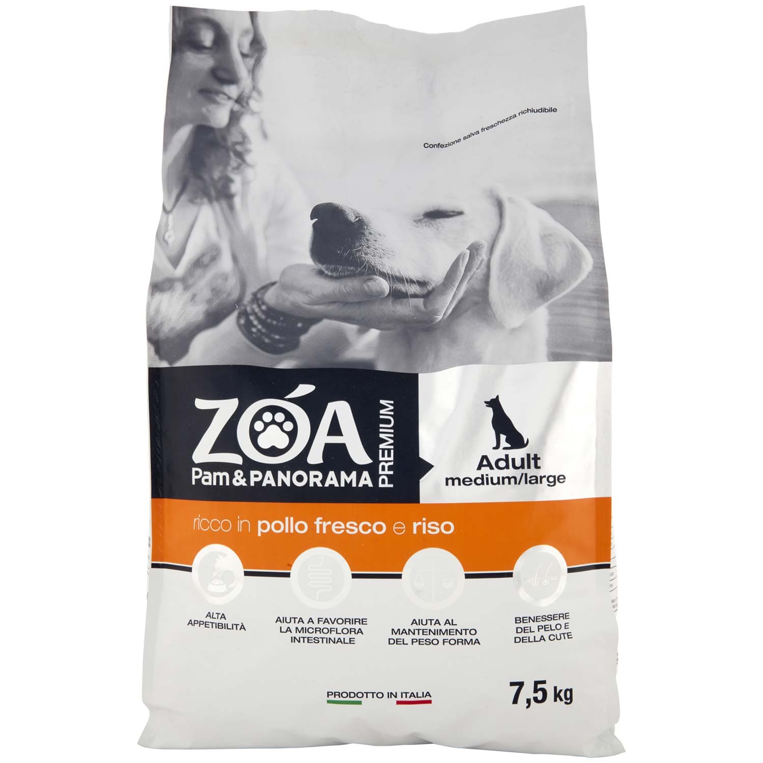 ZOA PREMIUM Adult medium/large ricco in pollo fresco e riso 7,5 kg – immagine 3