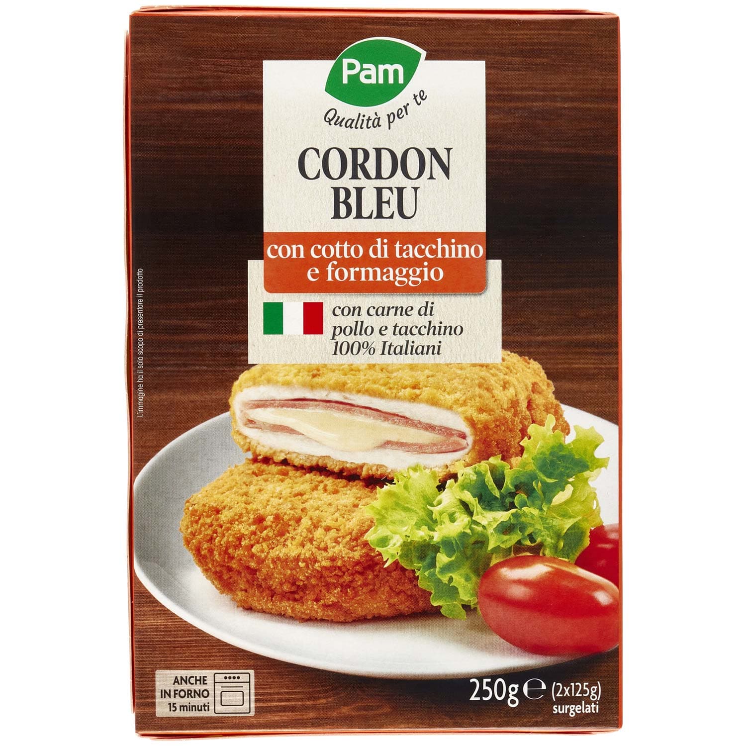 PAM Qualità per te Cordon Bleu con cotto di tacchino e formaggio surgelati 2 x 125 g – immagine 5
