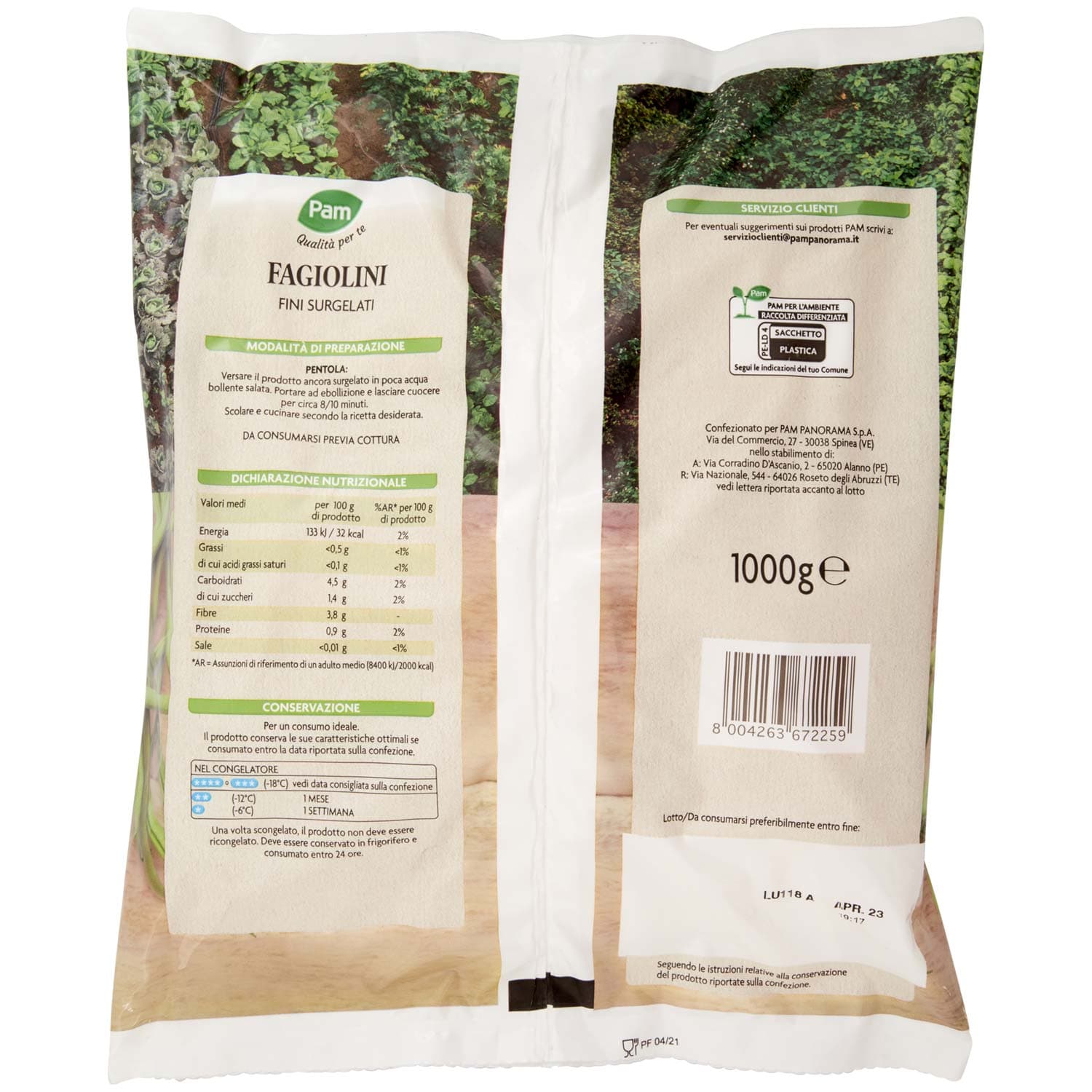 PAM PANORAMA Fagiolini Fini surgelati 1 kg – immagine 5