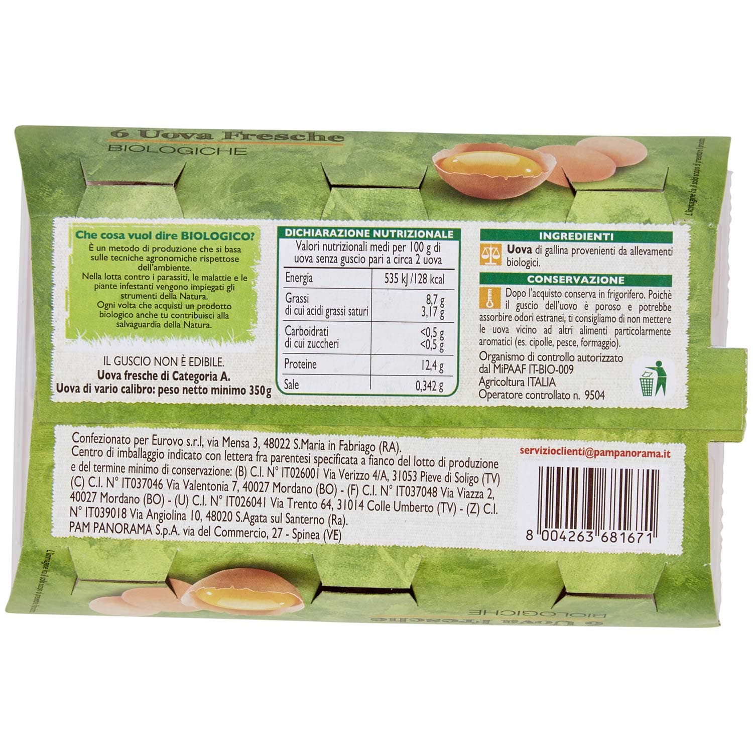 BIO 6 Uova Fresche Biologiche 350 g – immagine 5