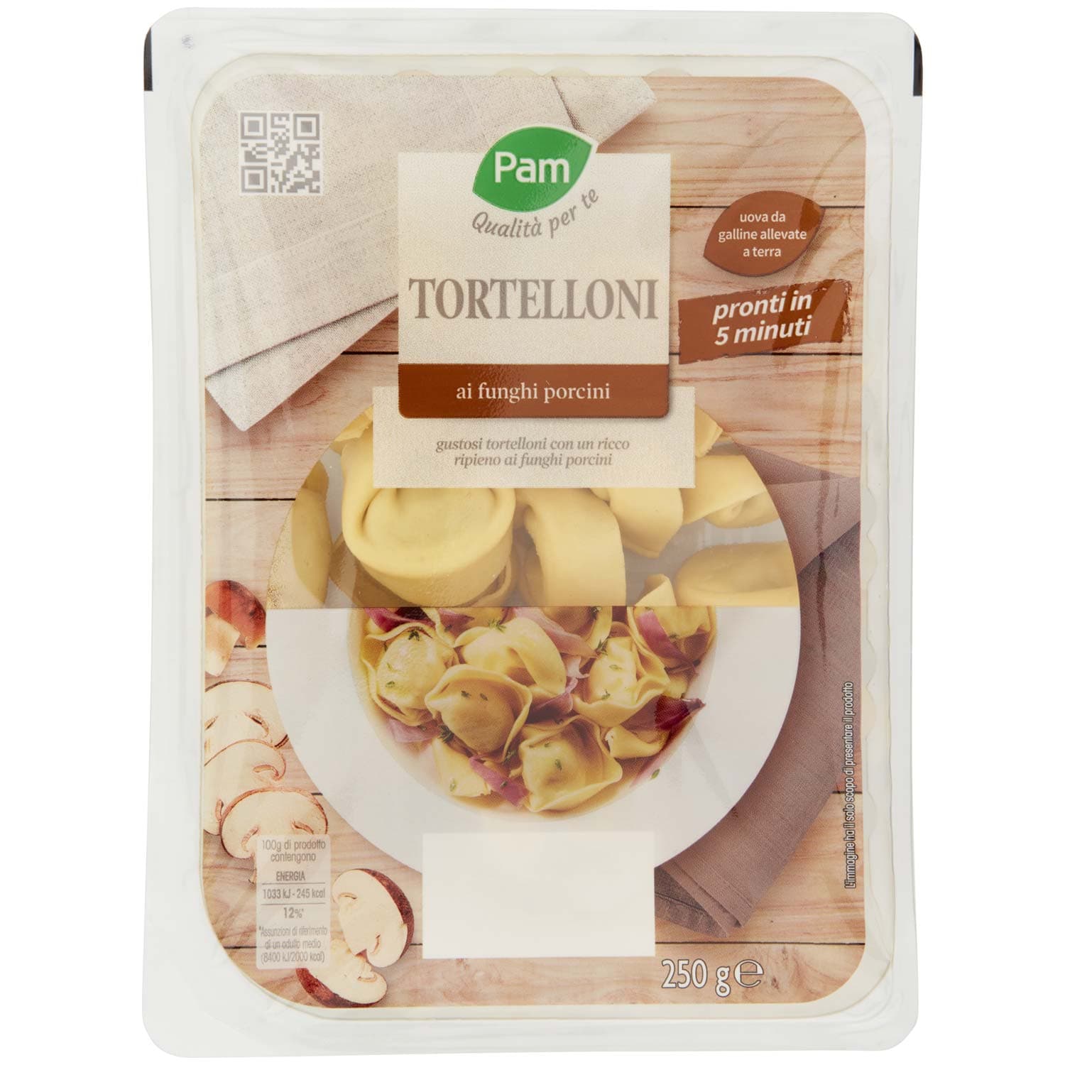 PAM Qualità per te Tortelloni ai funghi porcini 250 g – immagine 3