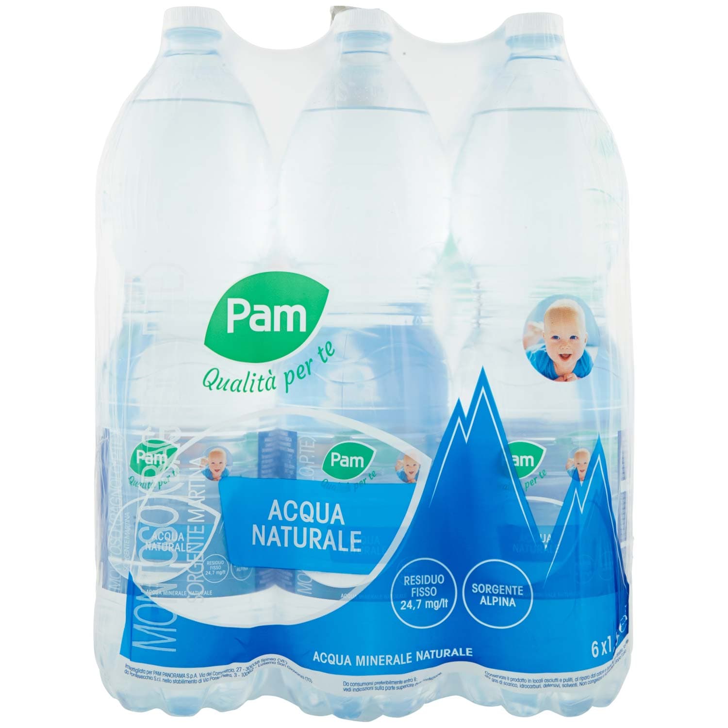 PAM Qualità per te Acqua Naturale 6 x 1,5 L – immagine 3