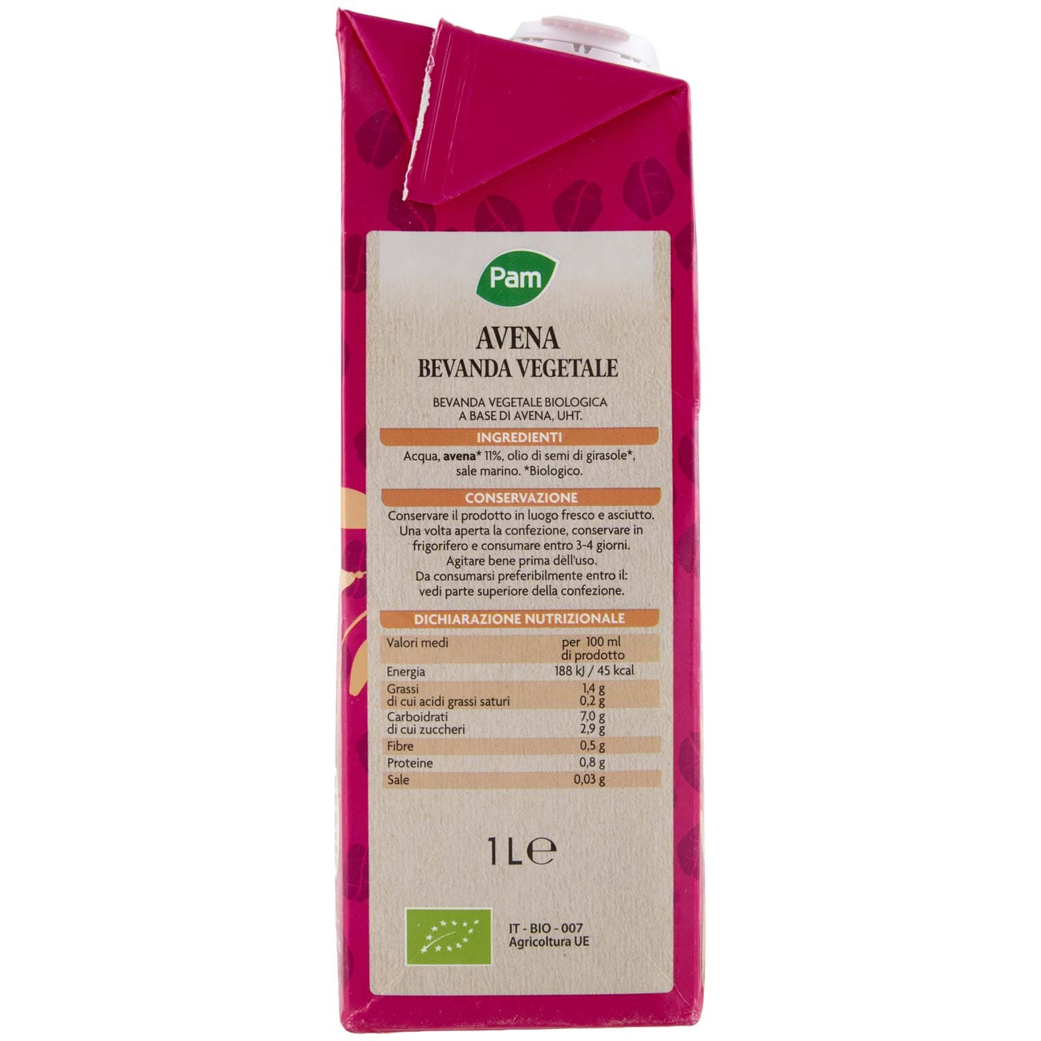PAM Avena Biologica Bevanda Vegetale 1 L – immagine 4
