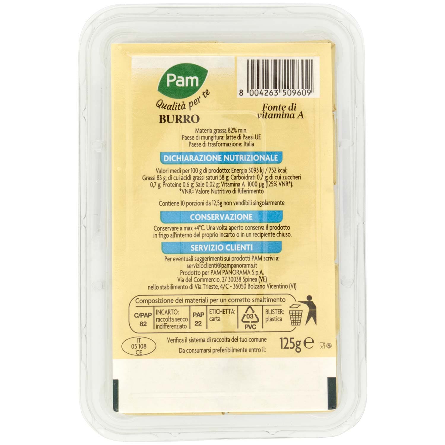 PAM Qualità per te Burro 125g (12,5g x 10) – immagine 5