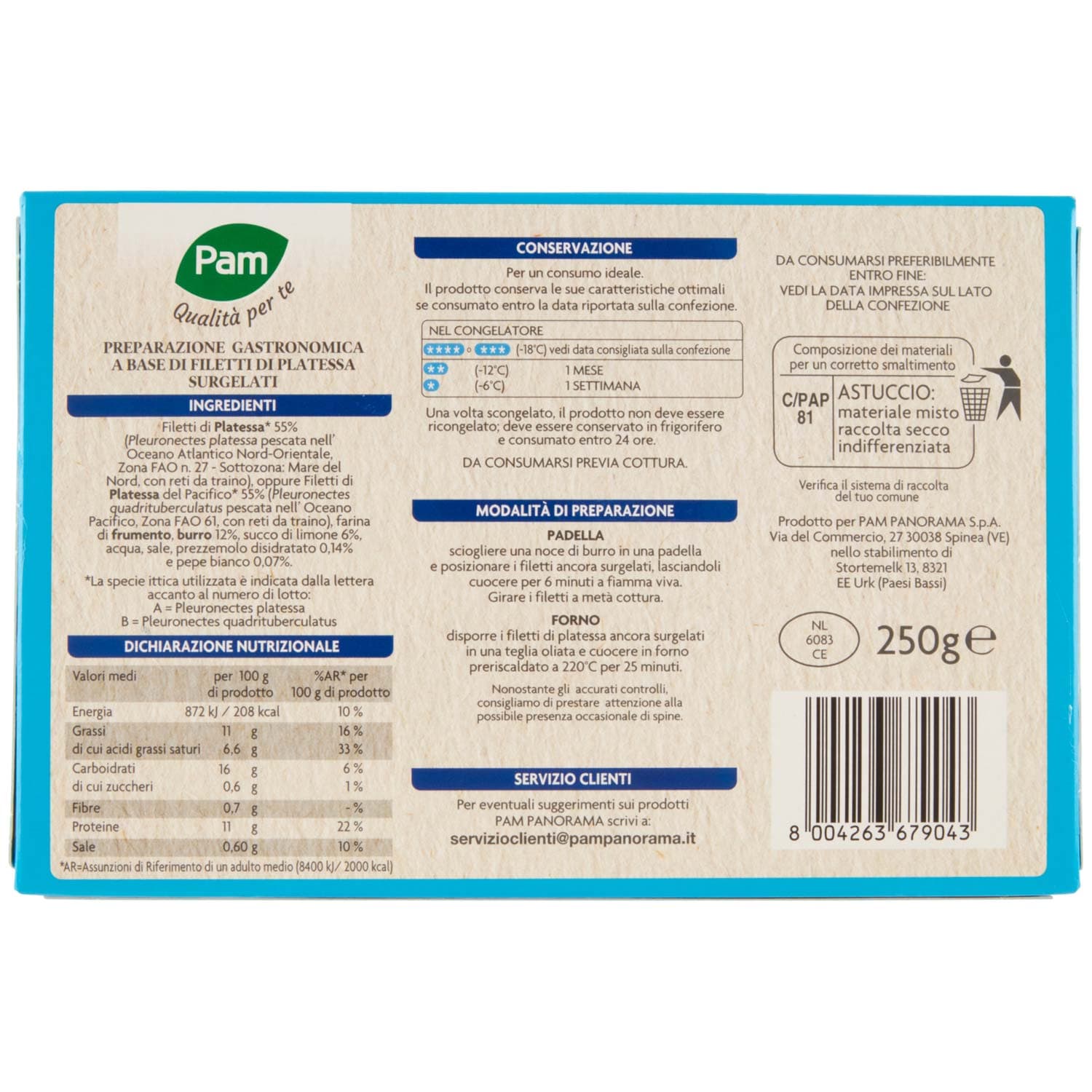 PAM PANORAMA Filetti di Platessa alla mugnaia surgelati 300g (100g x 3) – immagine 5