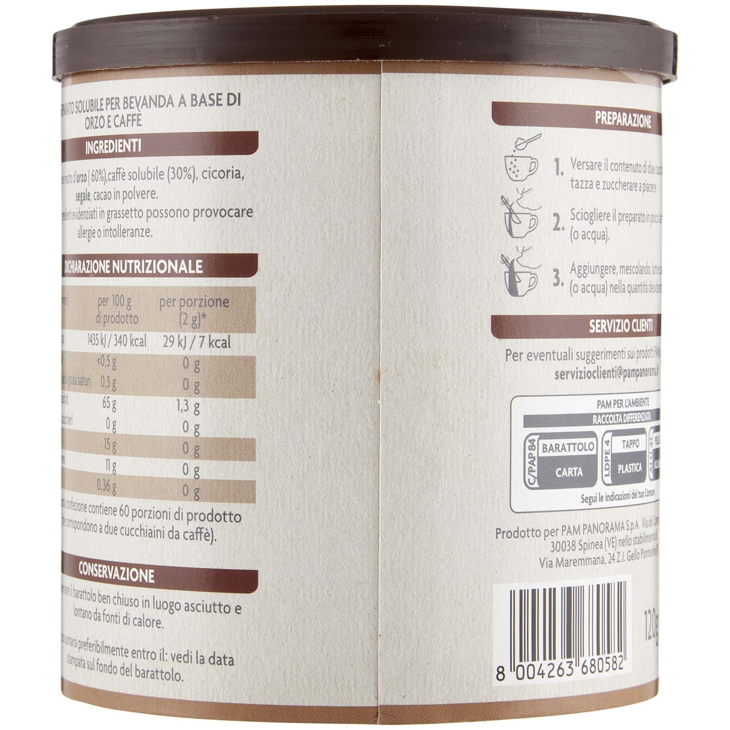 PAM Qualità per te Orzo e Caffè solubile 120 g – immagine 5
