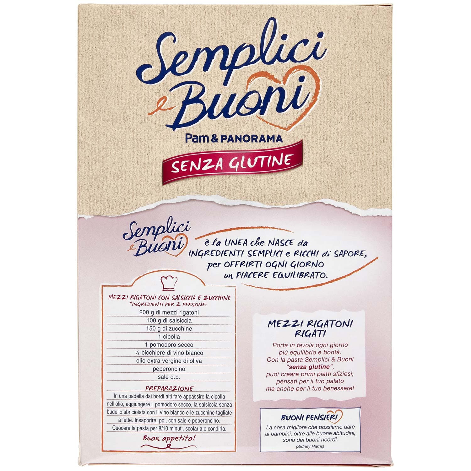 SEMPLICI E BUONI Senza Glutine Mezzi Rigatoni Rigati Riso e Mais 400 g – immagine 5