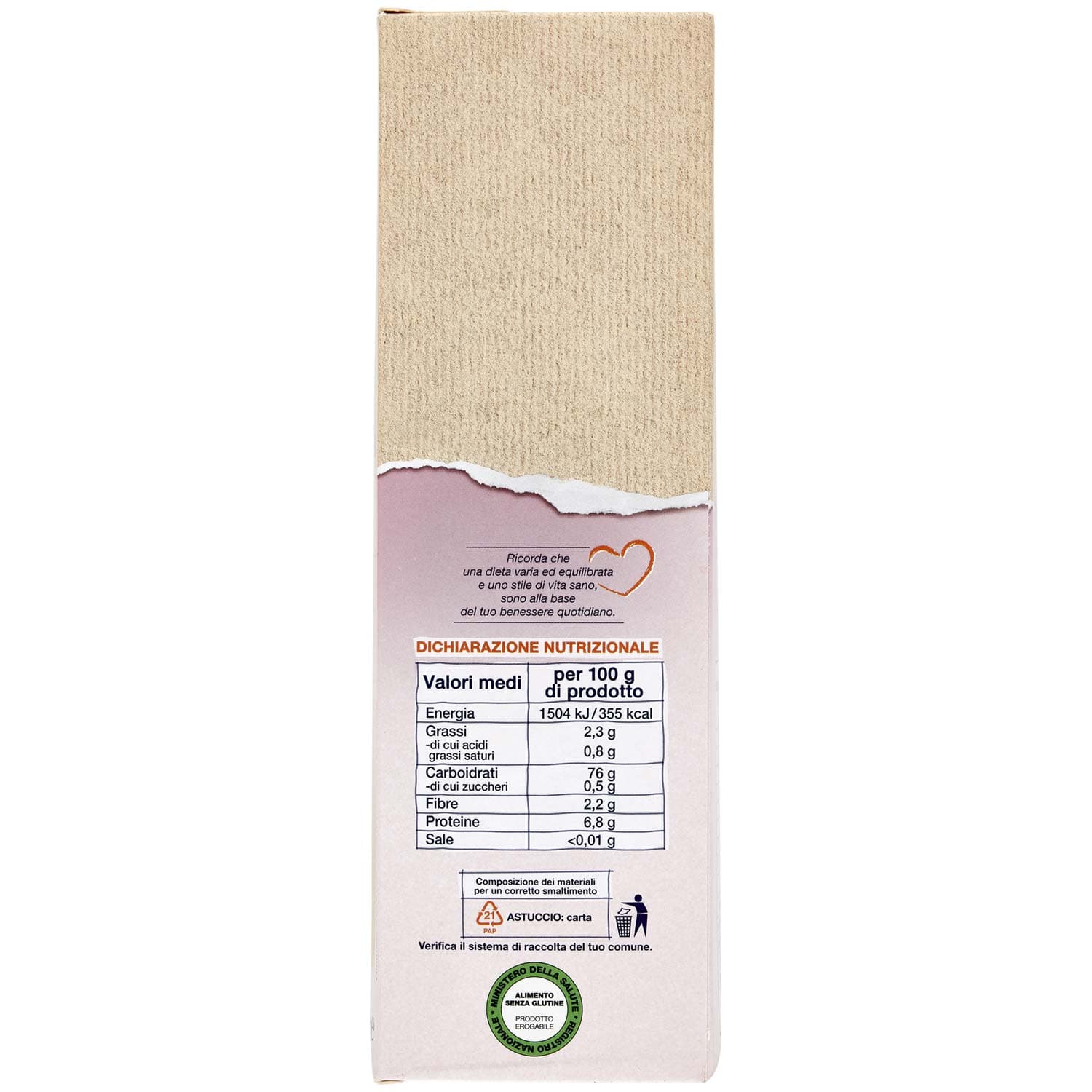 SEMPLICI E BUONI Senza Glutine Mezzi Rigatoni Rigati Riso e Mais 400 g – immagine 6