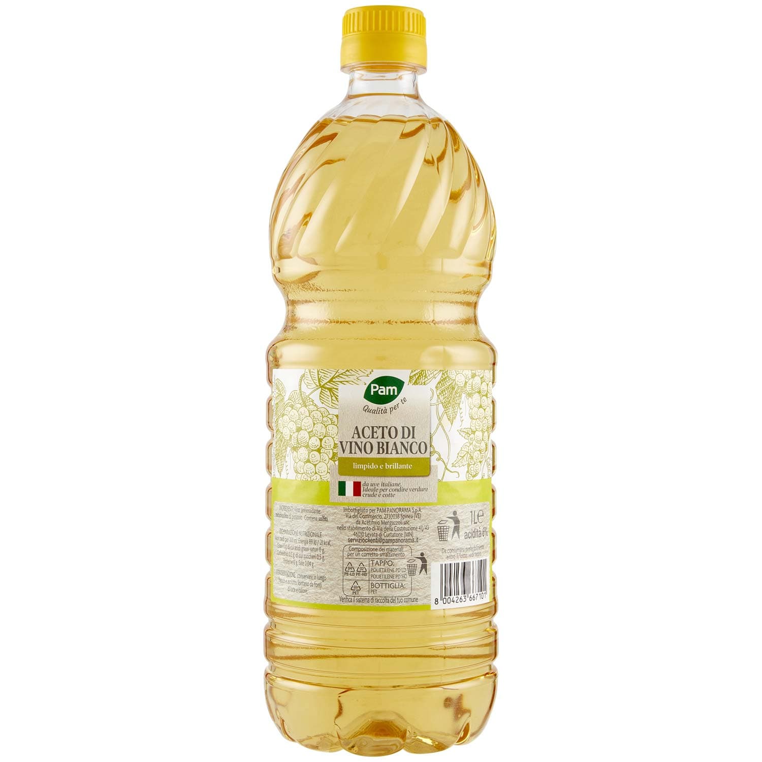 PAM PANORAMA Aceto di Vino bianco 1 L – immagine 3