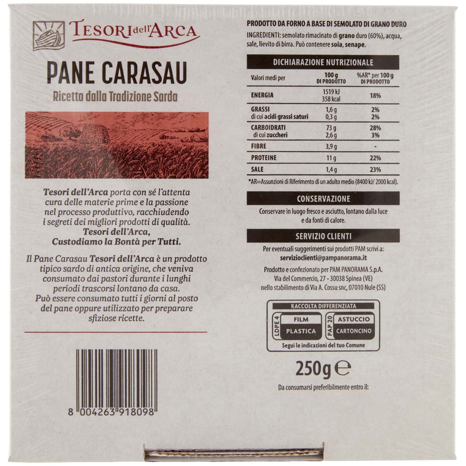TESORI DELL'ARCA Pane Carasau 250 g – immagine 5