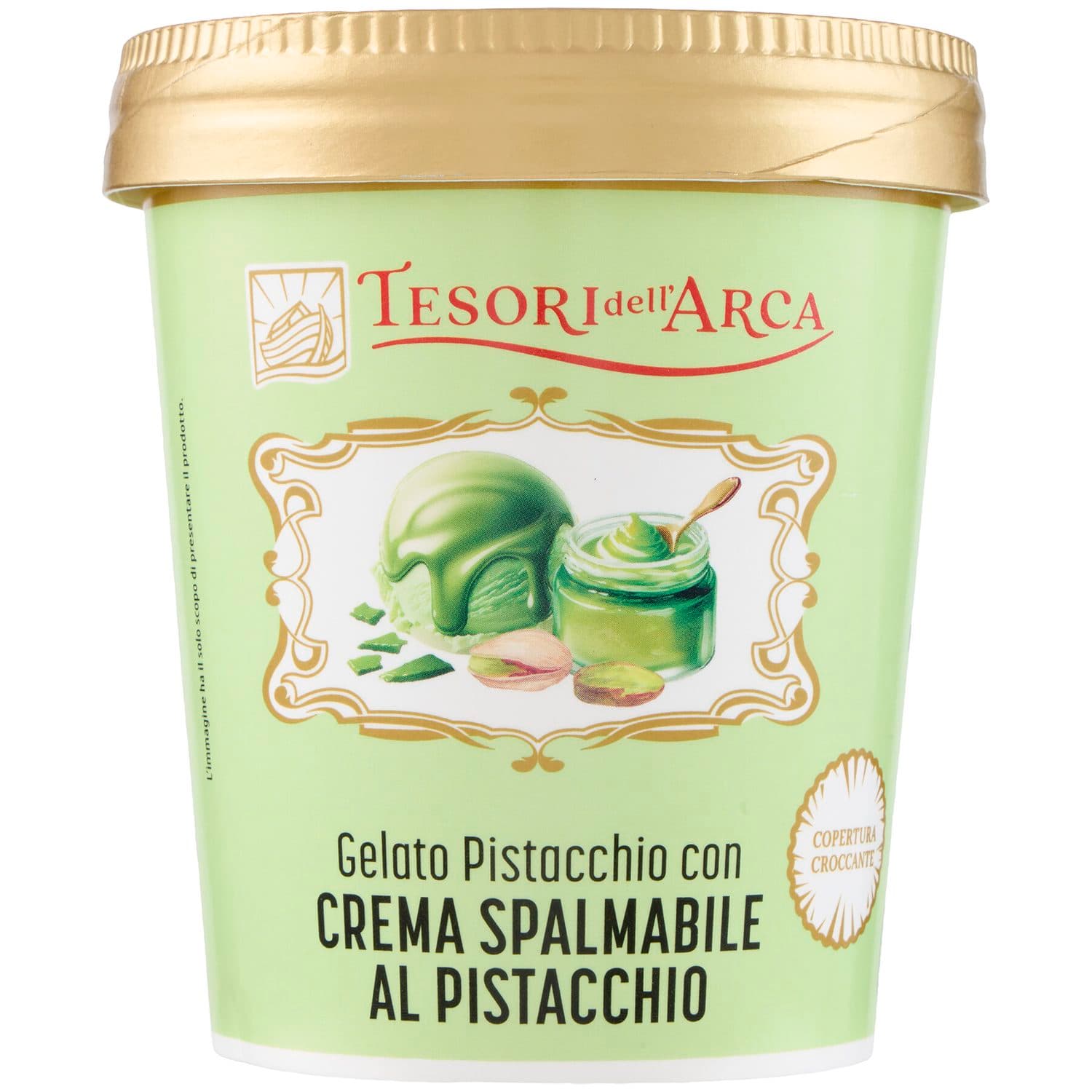 TESORI DELL'ARCA Gelato Pistacchio con Crema Spalmabile al Pistacchio 230 g – immagine 3