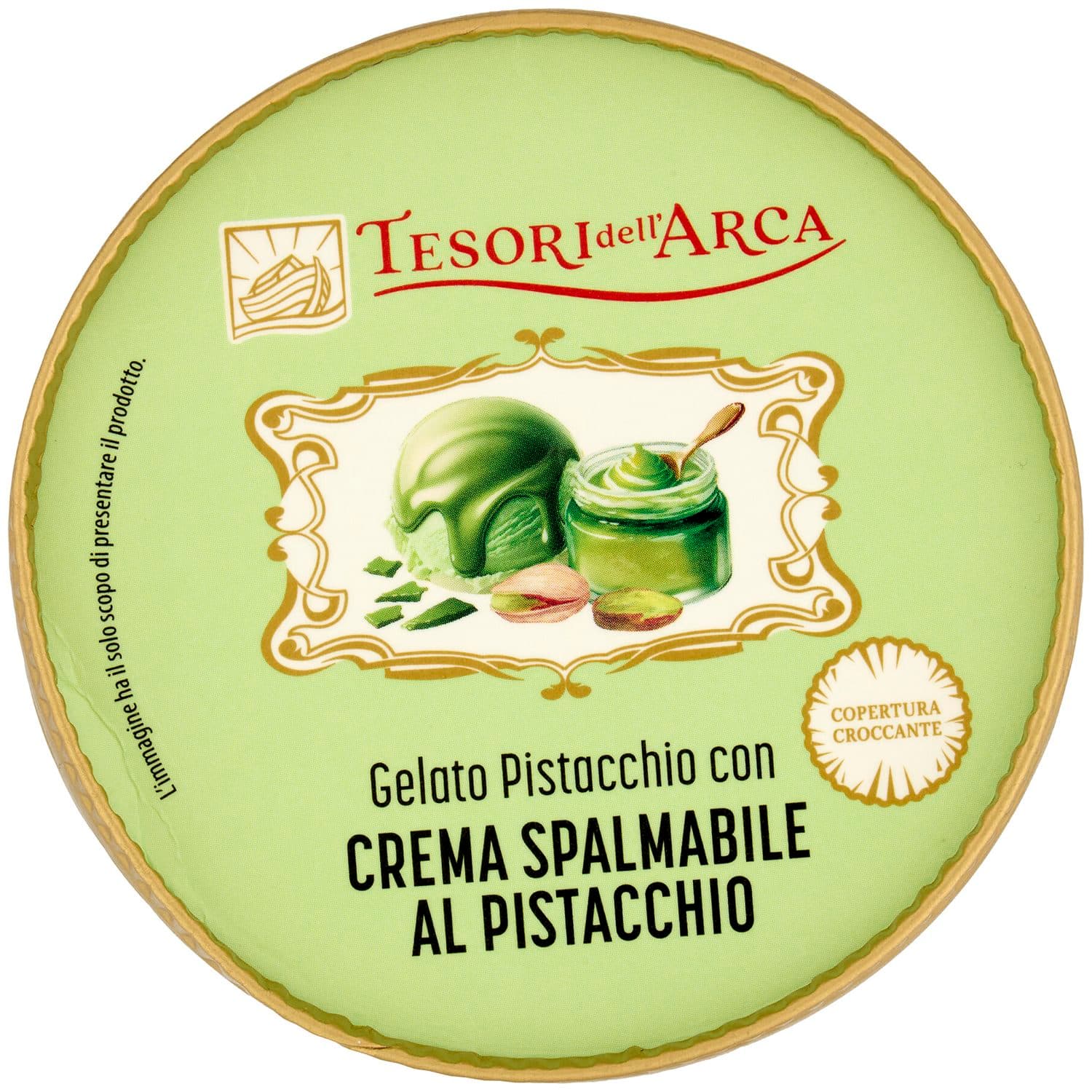 TESORI DELL'ARCA Gelato Pistacchio con Crema Spalmabile al Pistacchio 230 g – immagine 7