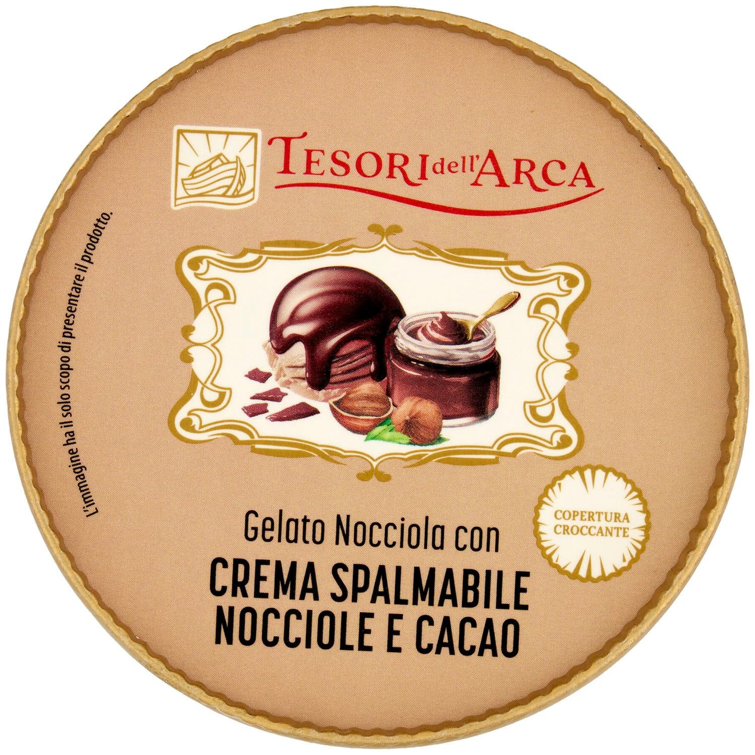 TESORI DELL'ARCA Gelato Nocciola con Crema Spalmabile Nocciole e Cacao 230 g – immagine 7