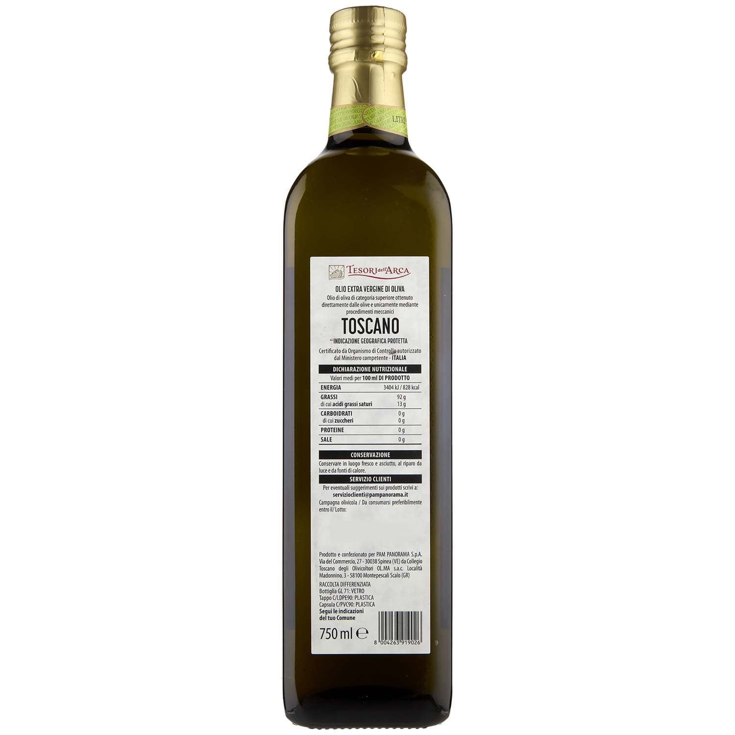 TESORI DELL'ARCA Olio Extra Vergine di Oliva Toscano IGP 750 ml – immagine 5