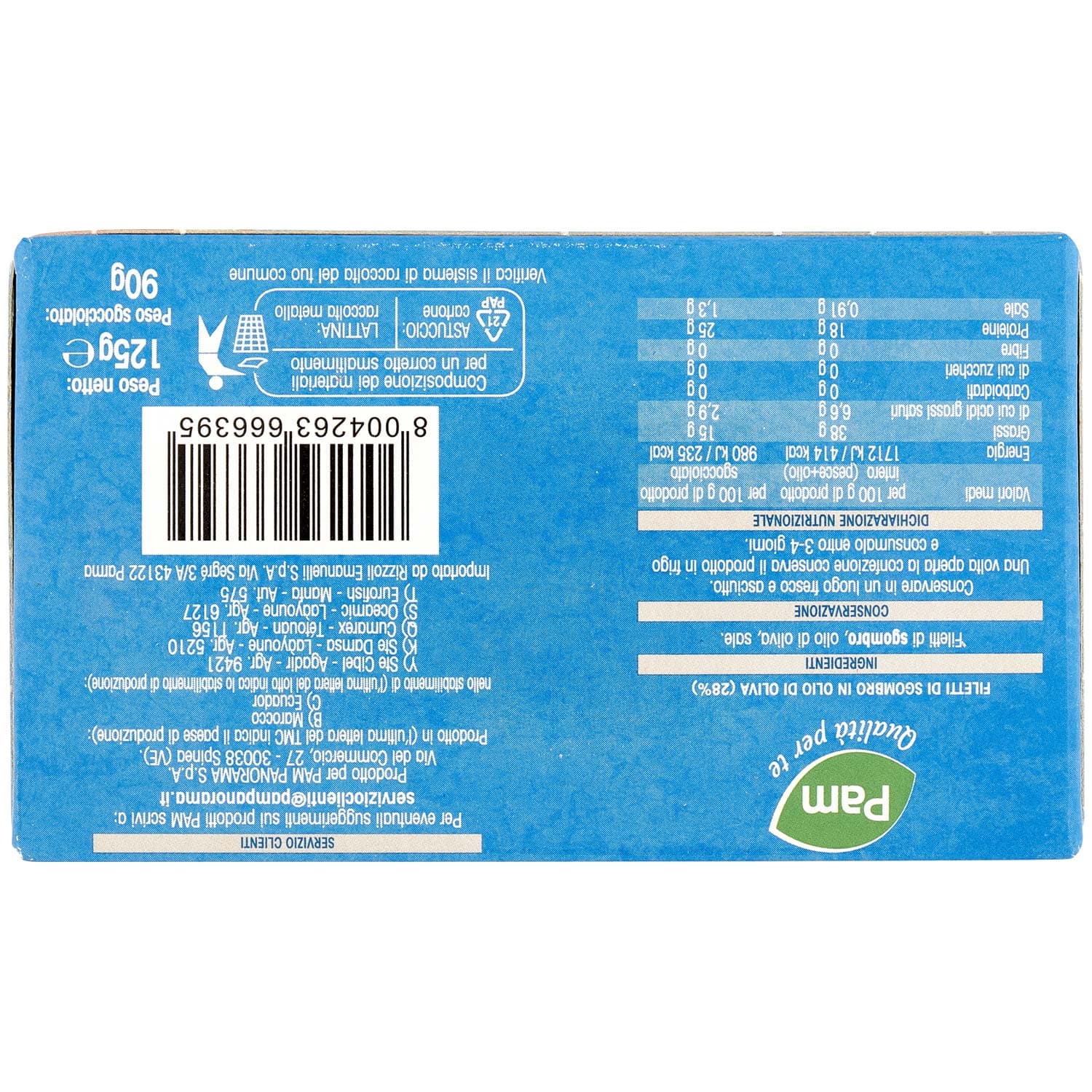PAM PANORAMA Filetti di Sgombro 125 g – immagine 5