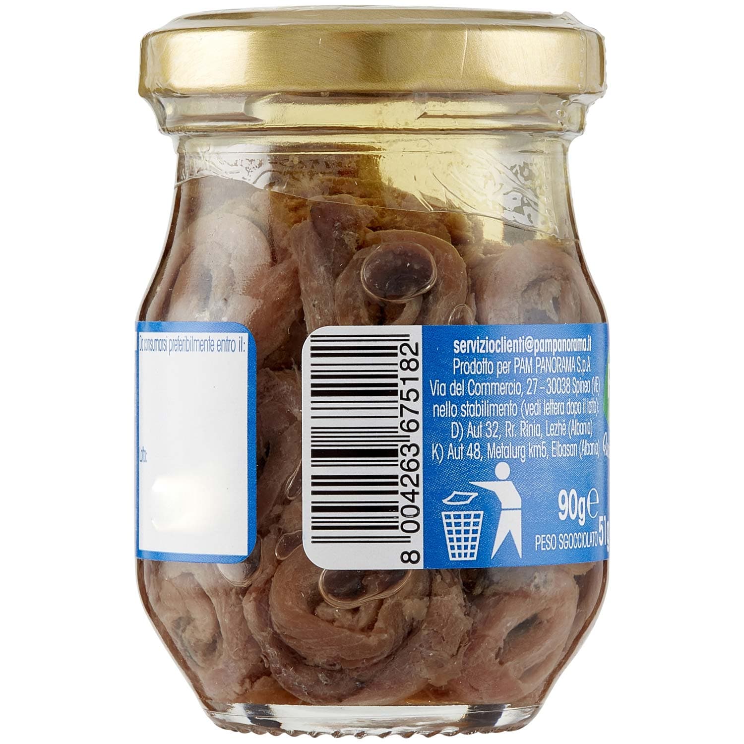 PAM PANORAMA Filetti di Alici Arrotolate in olio d'oliva 90 g – immagine 4