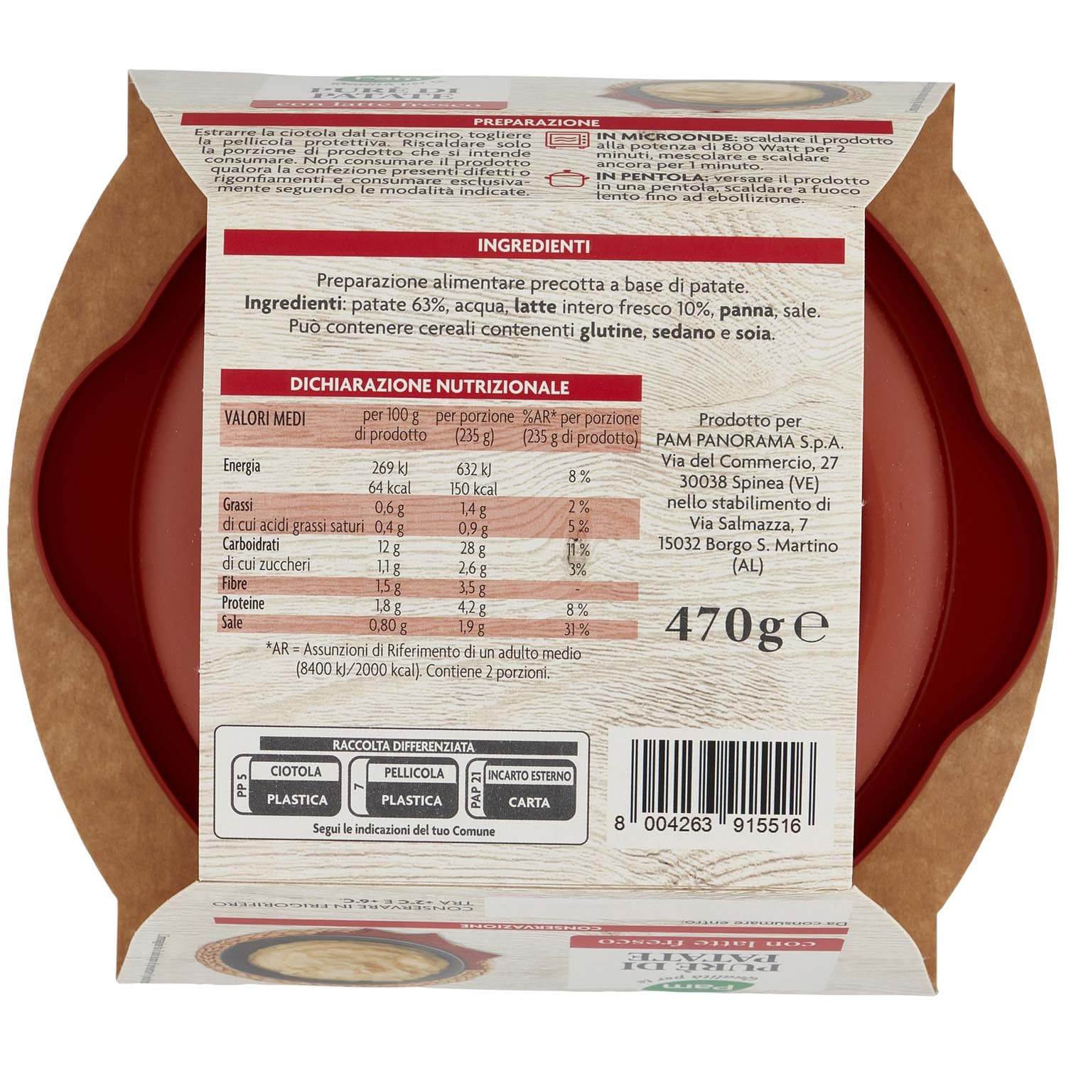 PAM Qualità per te Purè di Patate 470 g – immagine 5