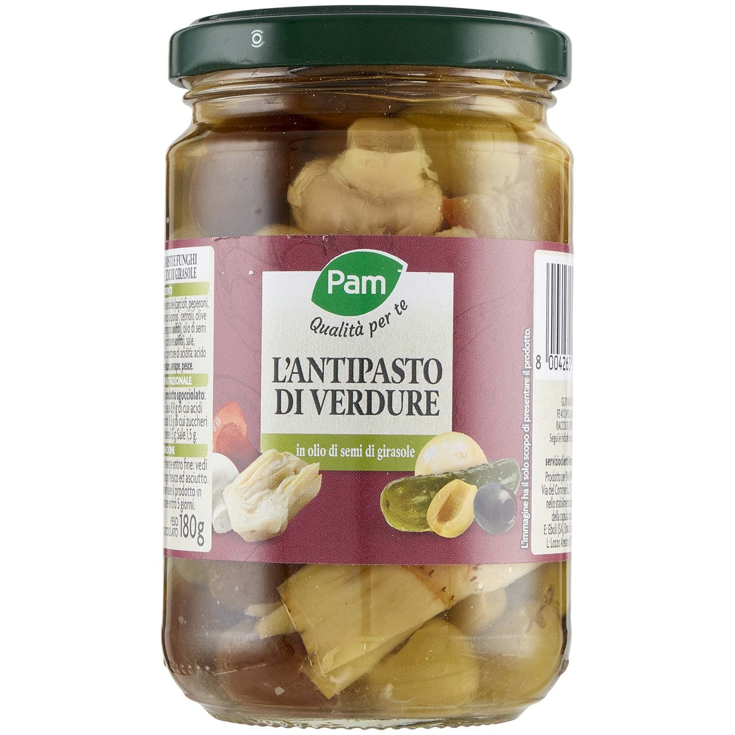 PAM Qualità per te Antipasto di Verdure in olio di oliva 280 g – immagine 3
