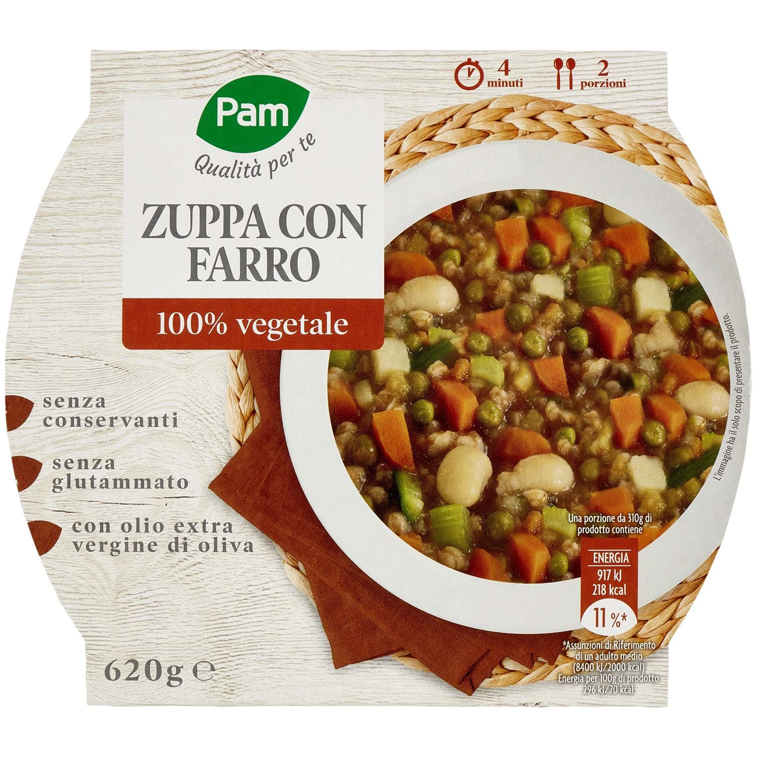 PAM Qualità per te Zuppa con Farro 620 g – immagine 3