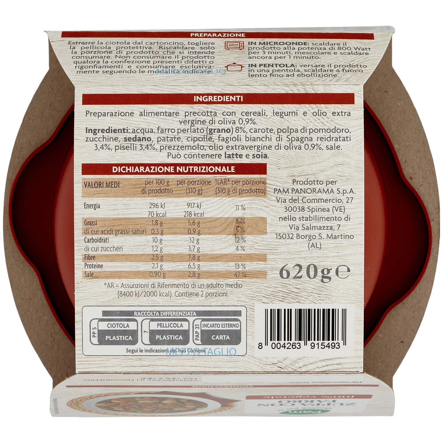 PAM Qualità per te Zuppa con Farro 620 g – immagine 5