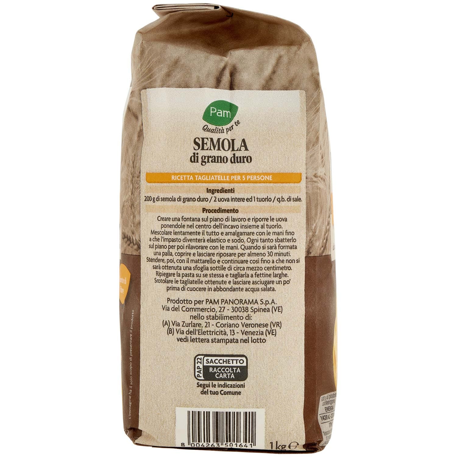 PAM PANORAMA Semola di Grano Duro 1 kg – immagine 4