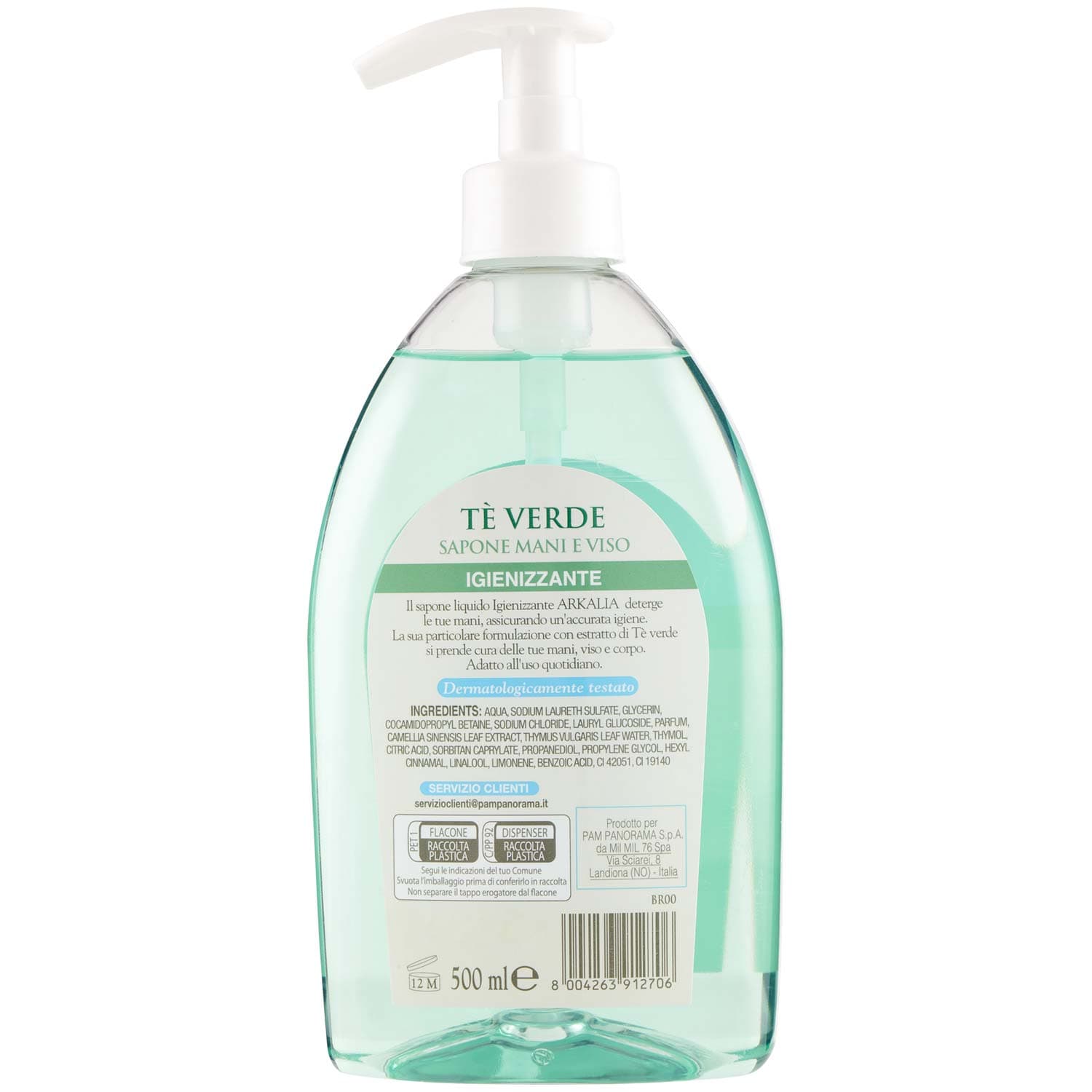 ARKALIA Tè Verde Sapone Mani e Viso 500 ml – immagine 5
