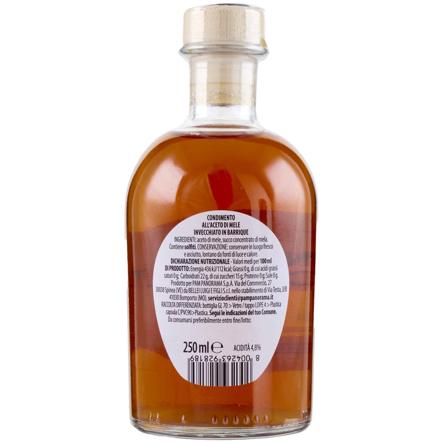 TESORI DELL'ARCA Condimento all'Aceto di Mele Invecchiato in Barrique 250 ml – immagine 5
