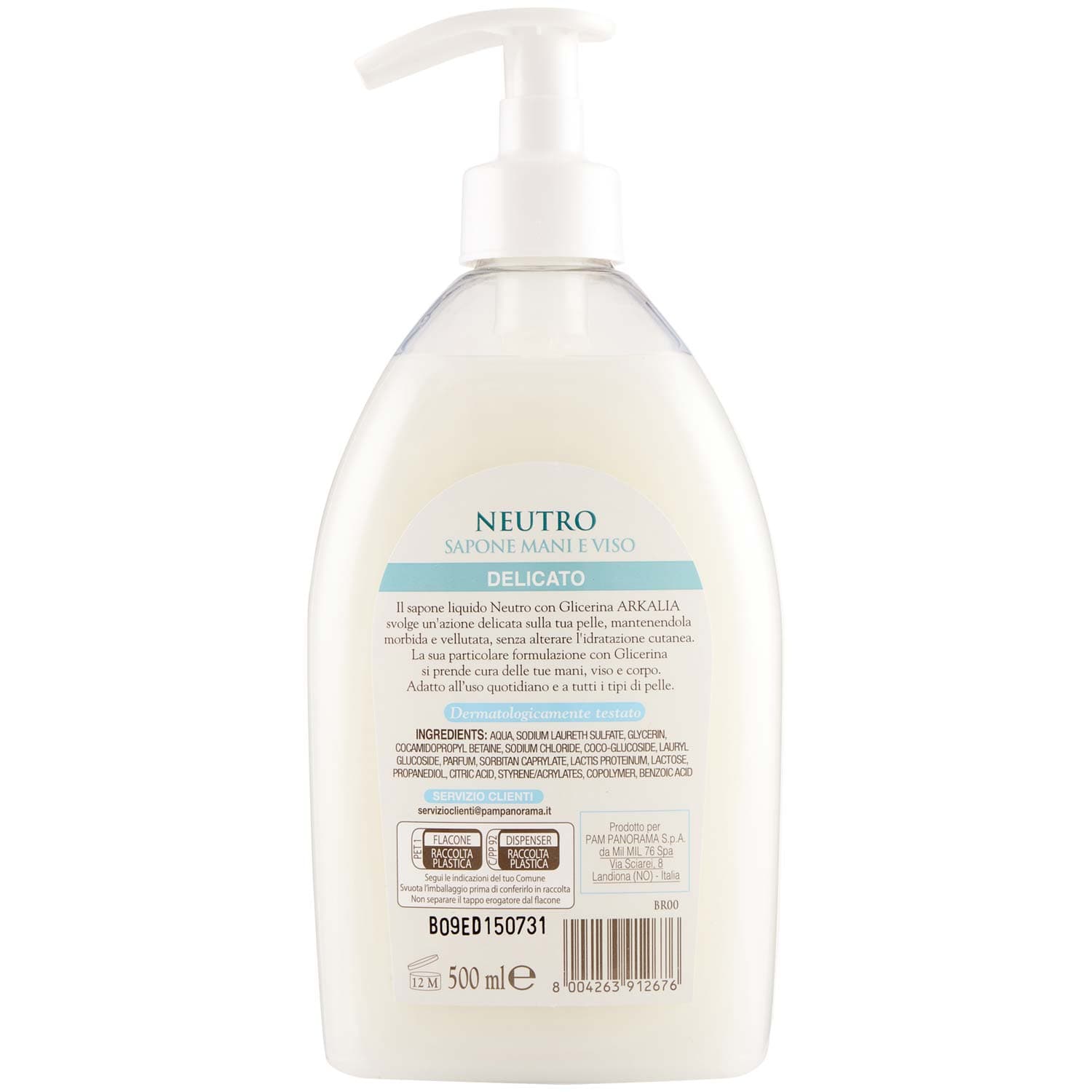 ARKALIA Neutro Sapone Mani e Viso 500 ml – immagine 5